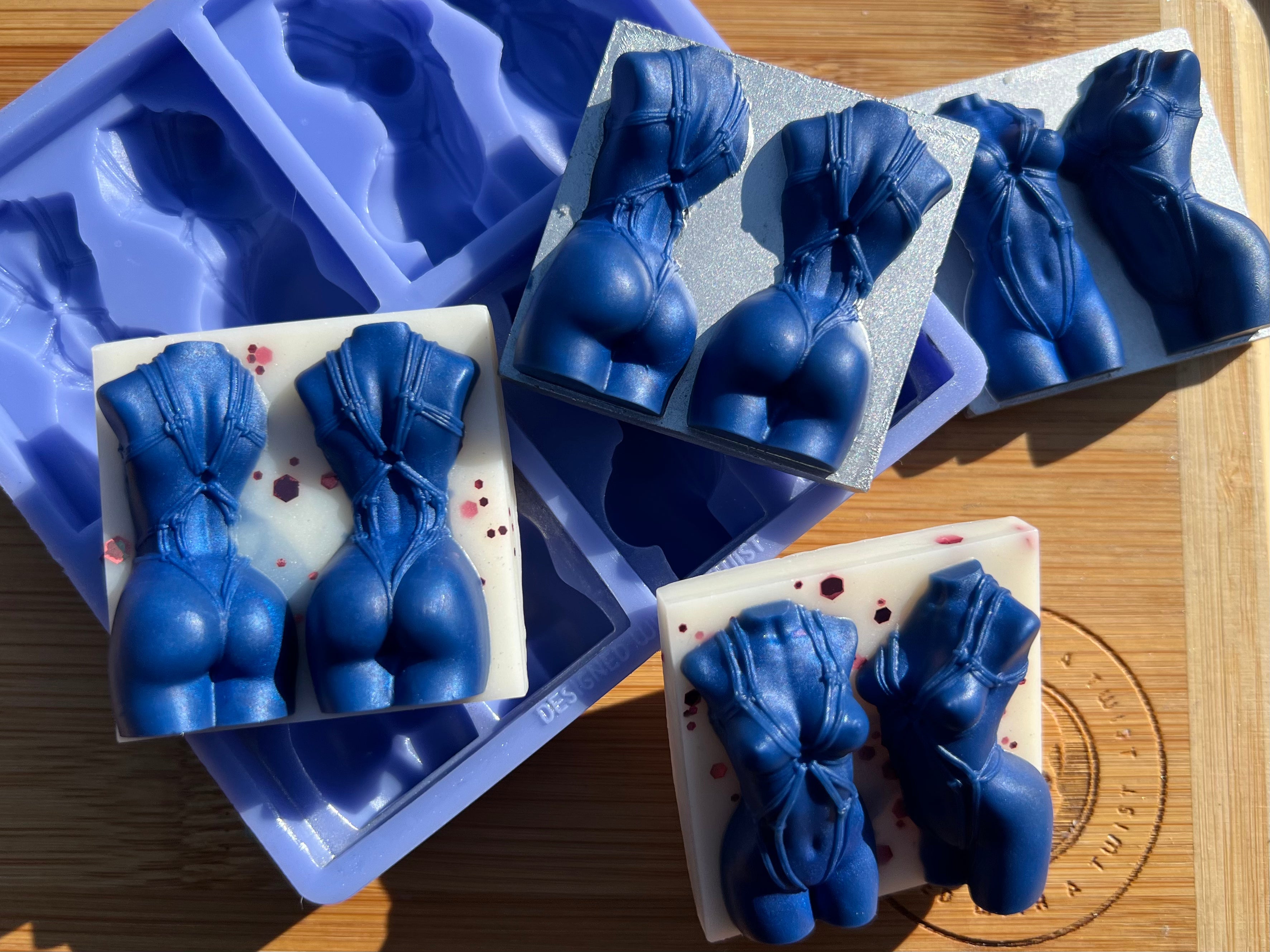 Shibari Turning Goddess Torso Mini Snapbar Silicone Mold - Designed with a Twist - Top quality silicone molds made in the UK.