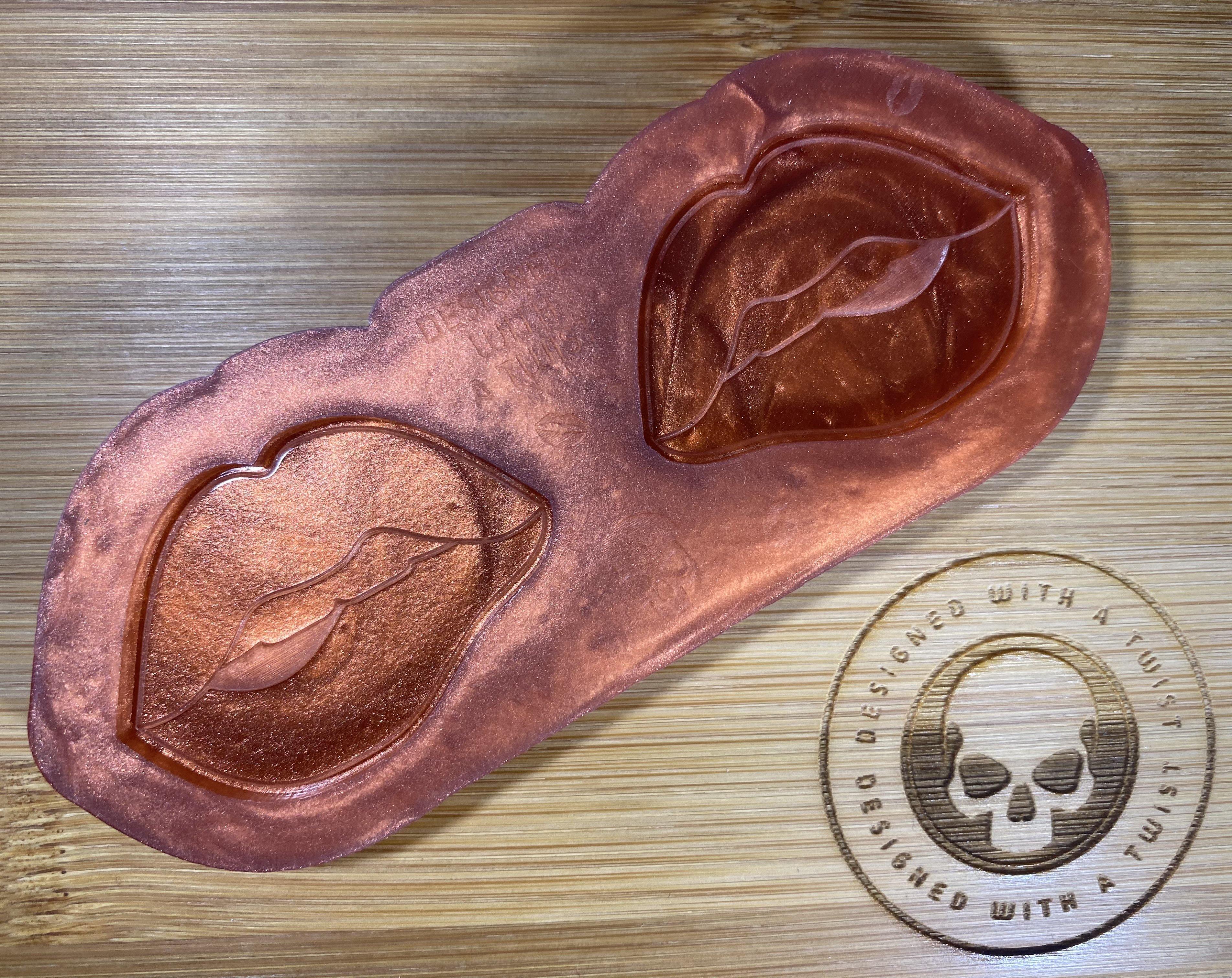 Lucious Lips Earring Silicone Mold - Designed with a Twist - Top quality silicone molds made in the UK.