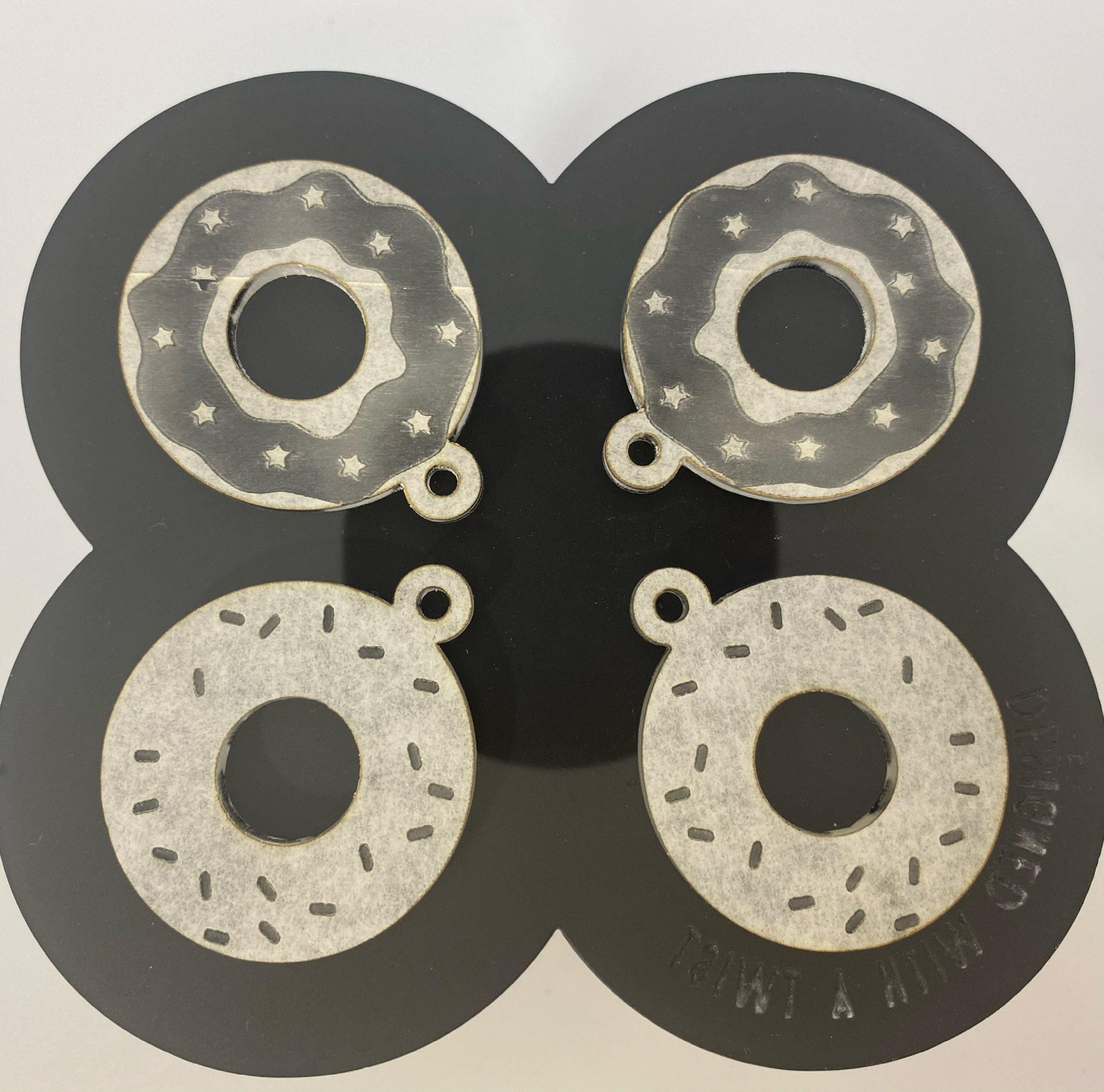 Doughnut Duo Earring Silicone Mold - Designed with a Twist - Top quality silicone molds made in the UK.