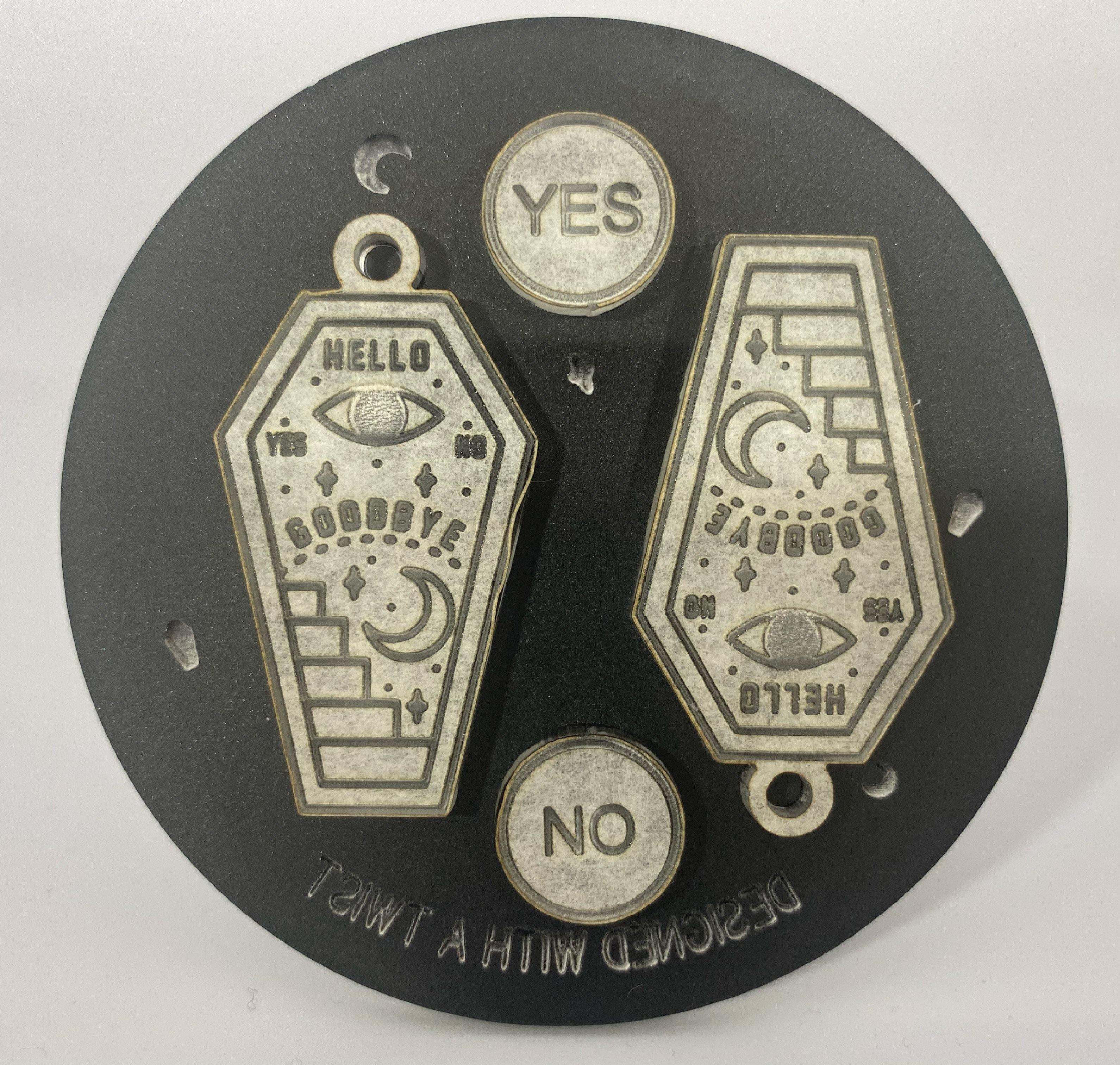 Coffin Ouija Board Earring Silicone Mold - Designed with a Twist - Top quality silicone molds made in the UK.