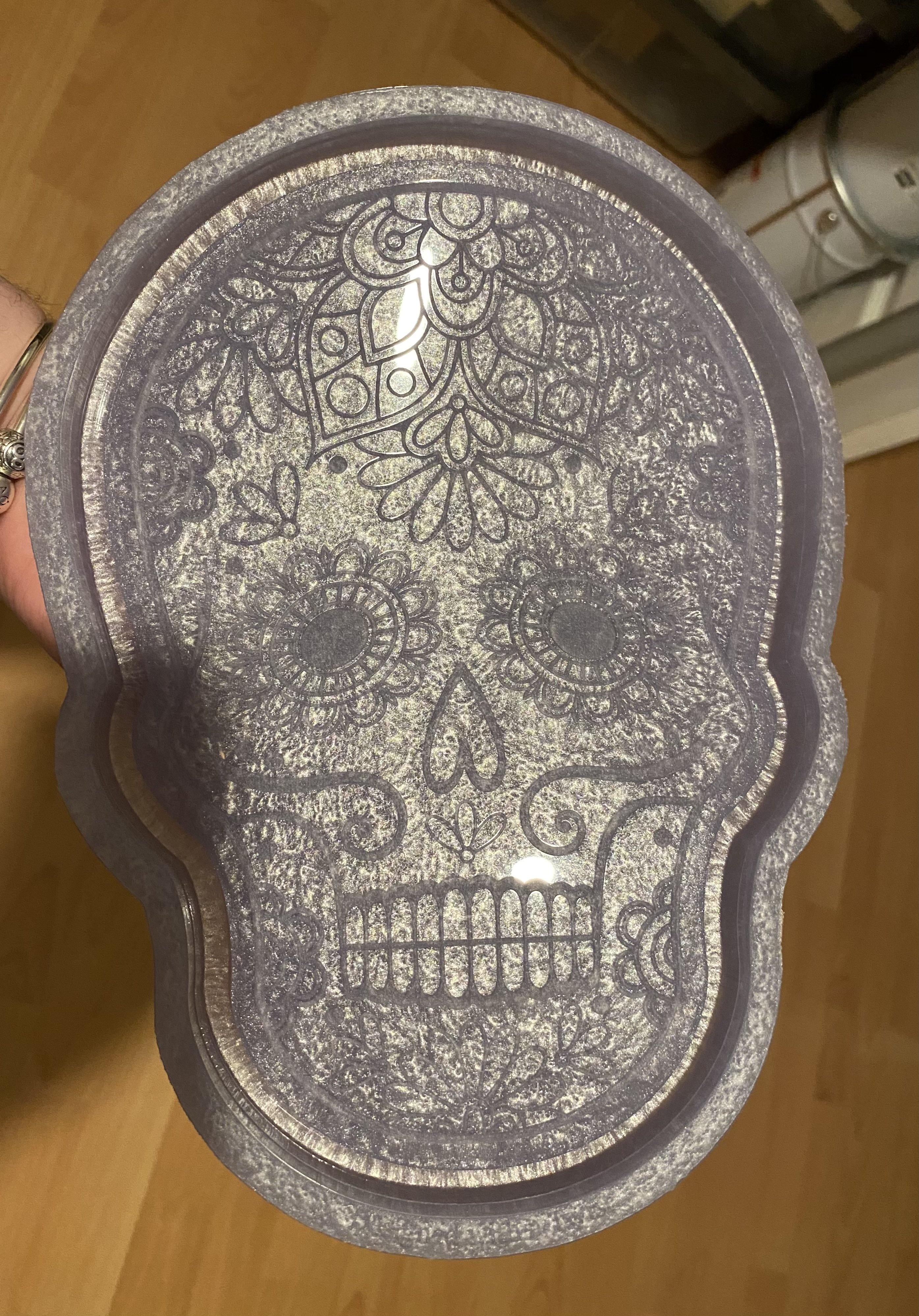 Sugar Skull Tray Silicone Mold - Designed with a Twist - Top quality silicone molds made in the UK.