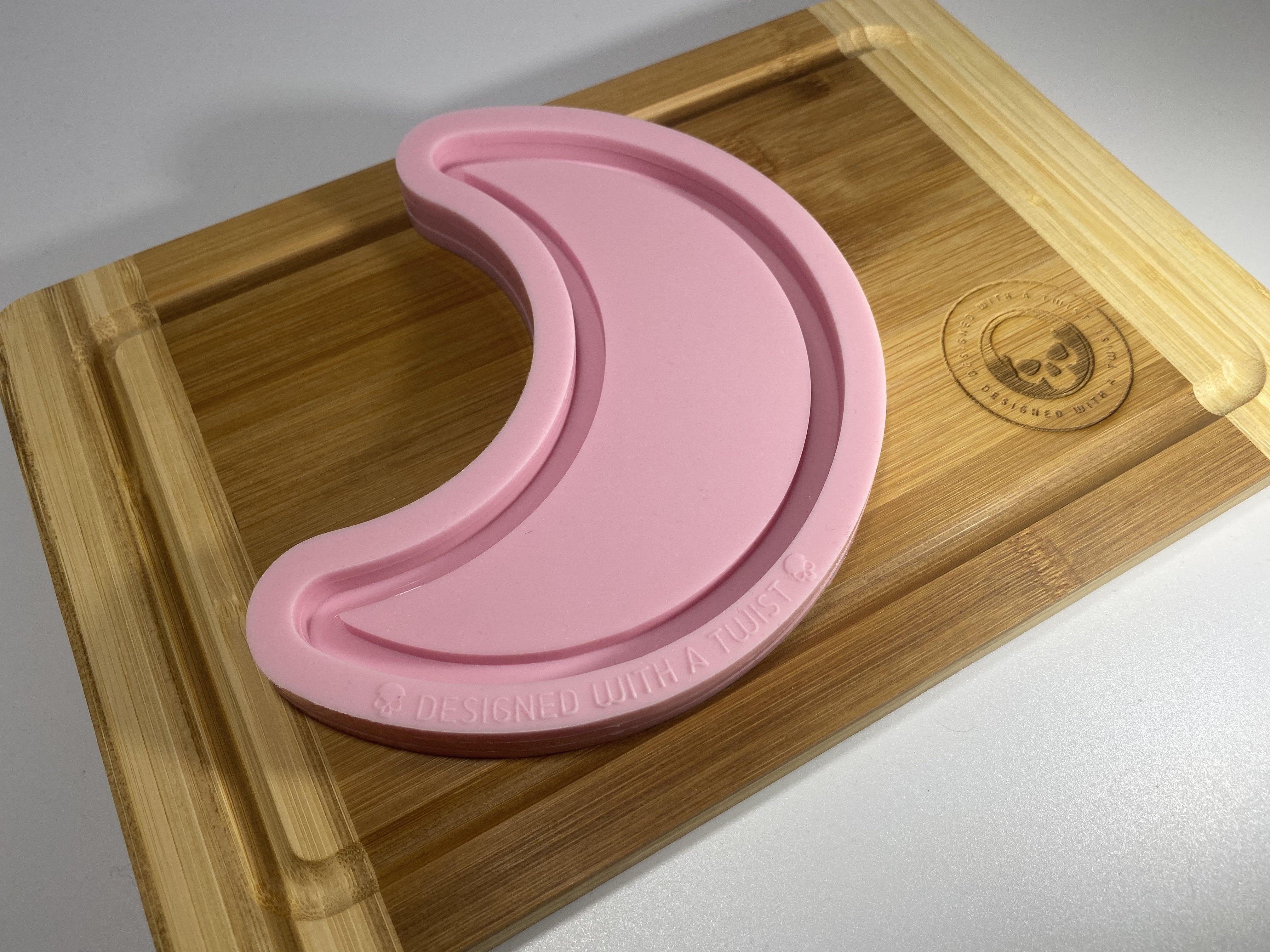 Moon Trinket Tray Silicone Mold - Designed with a Twist - Top quality silicone molds made in the UK.