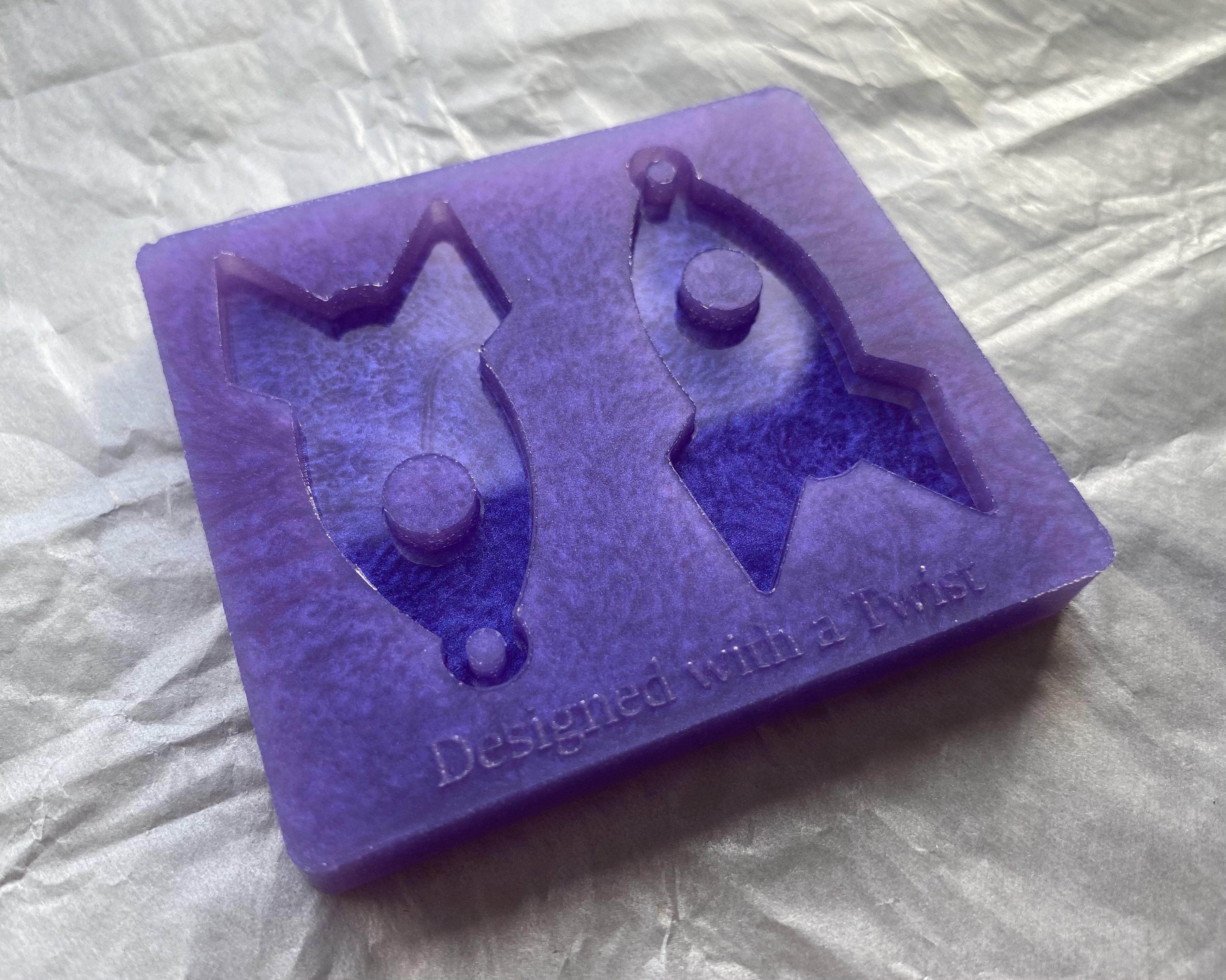 Rocketship Earring Silicone Mold - Designed with a Twist - Top quality silicone molds made in the UK.