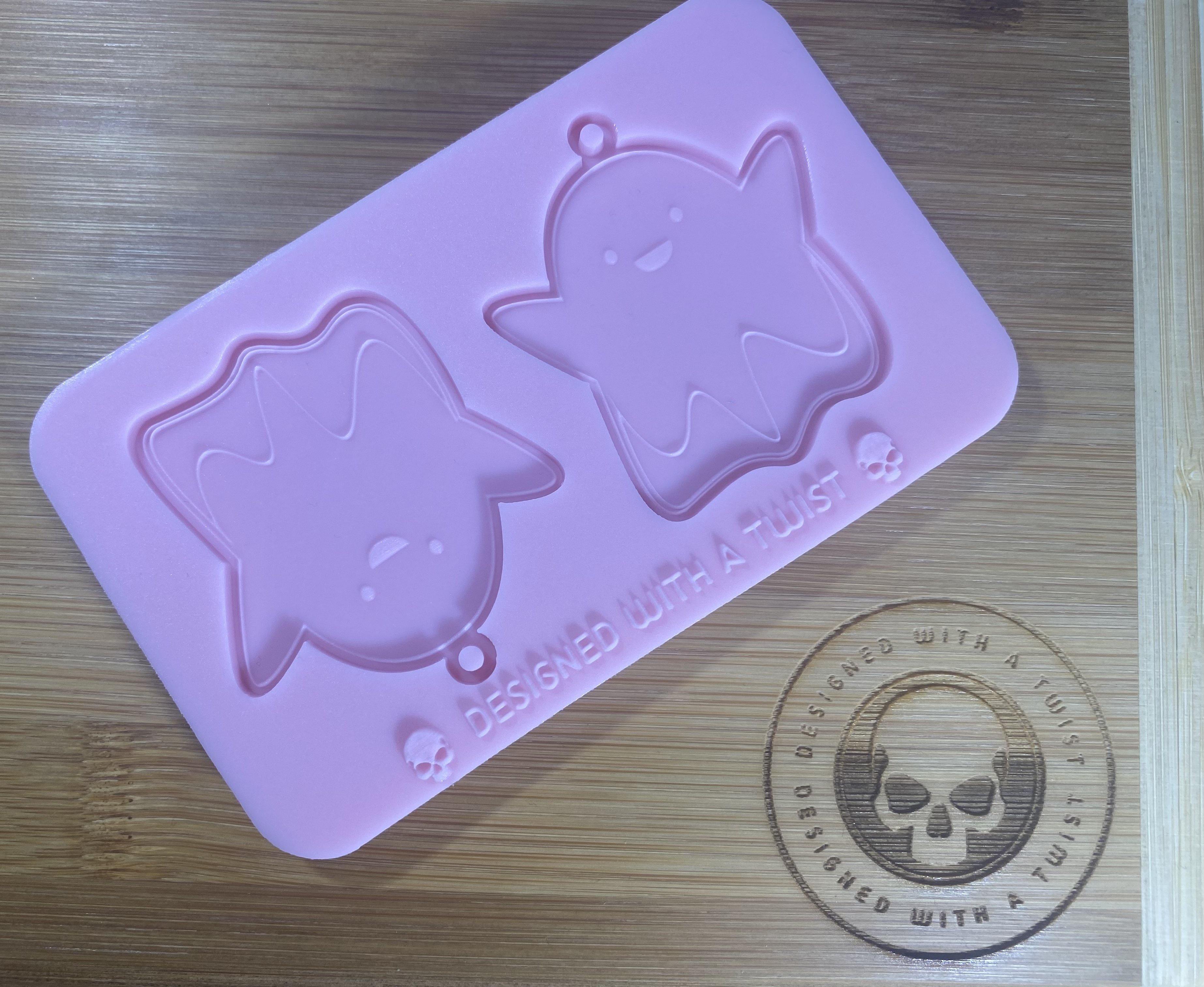 Cute Ghost Earring Silicone Mold - Designed with a Twist - Top quality silicone molds made in the UK.