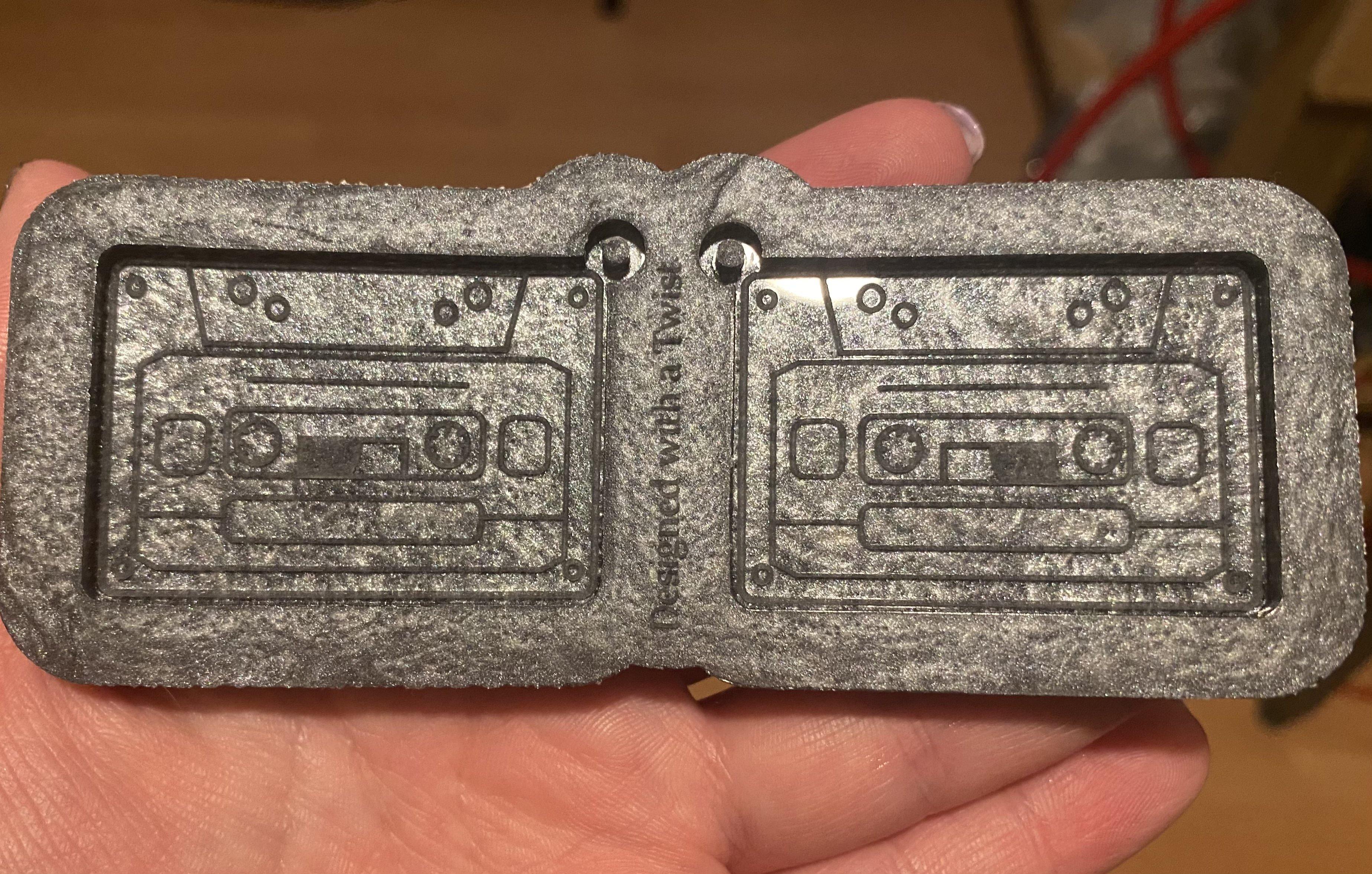 Cassette Tape Earring Silicone Mold - Designed with a Twist - Top quality silicone molds made in the UK.