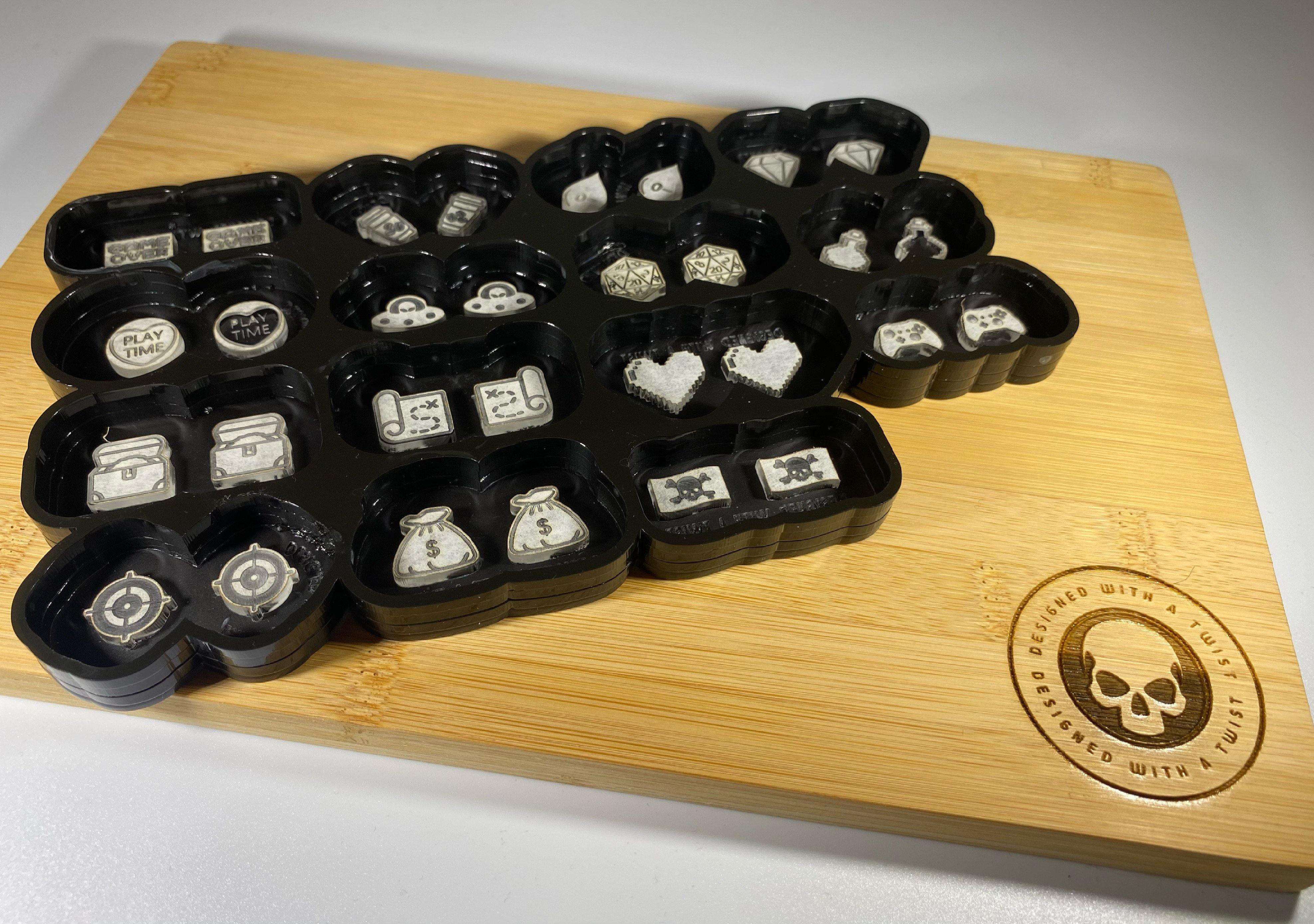 Geeky Stud Earring Silicone Mold - Designed with a Twist - Top quality silicone molds made in the UK.