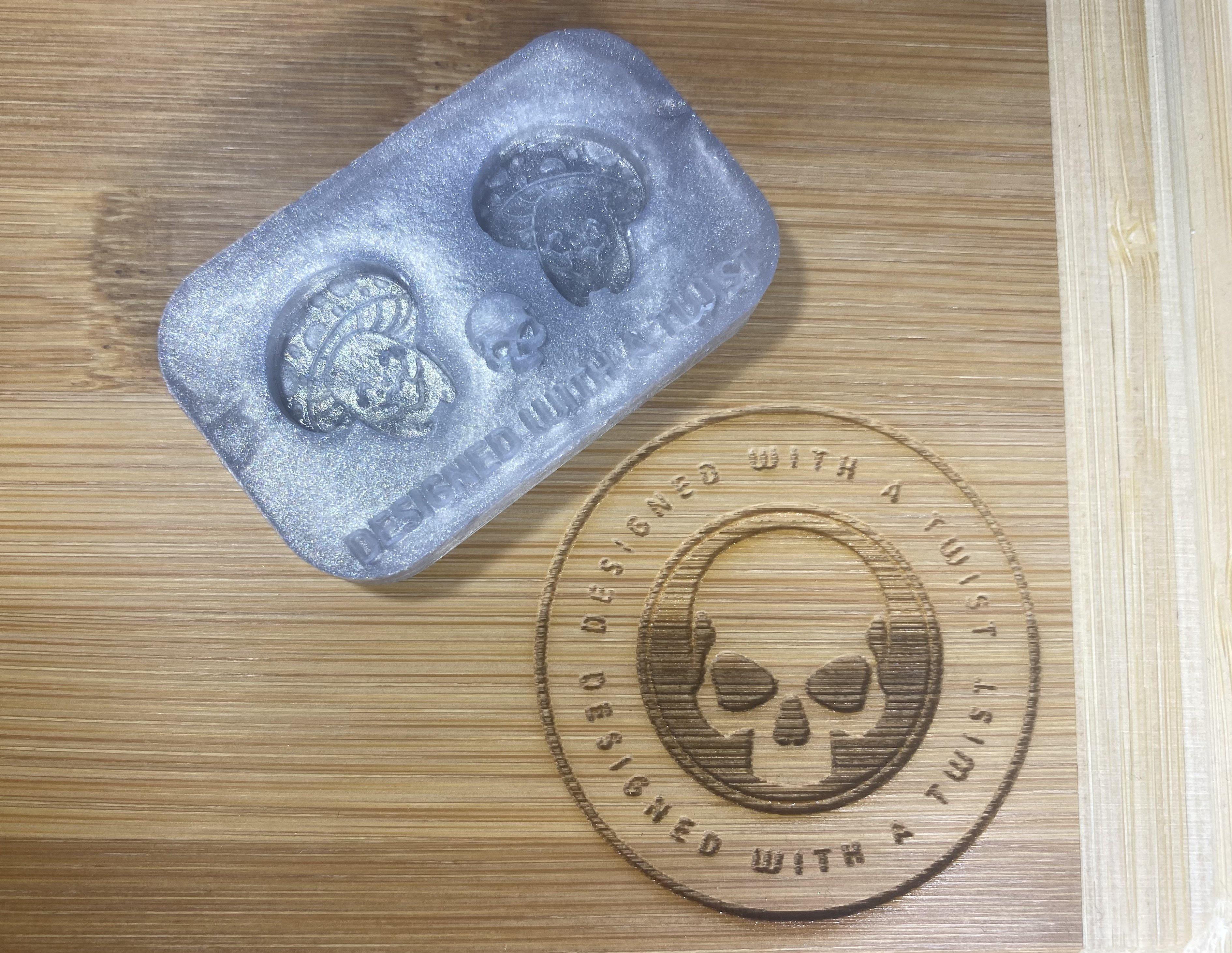 Cute Mushroom Stud Earring Silicone Mold - Designed with a Twist - Top quality silicone molds made in the UK.