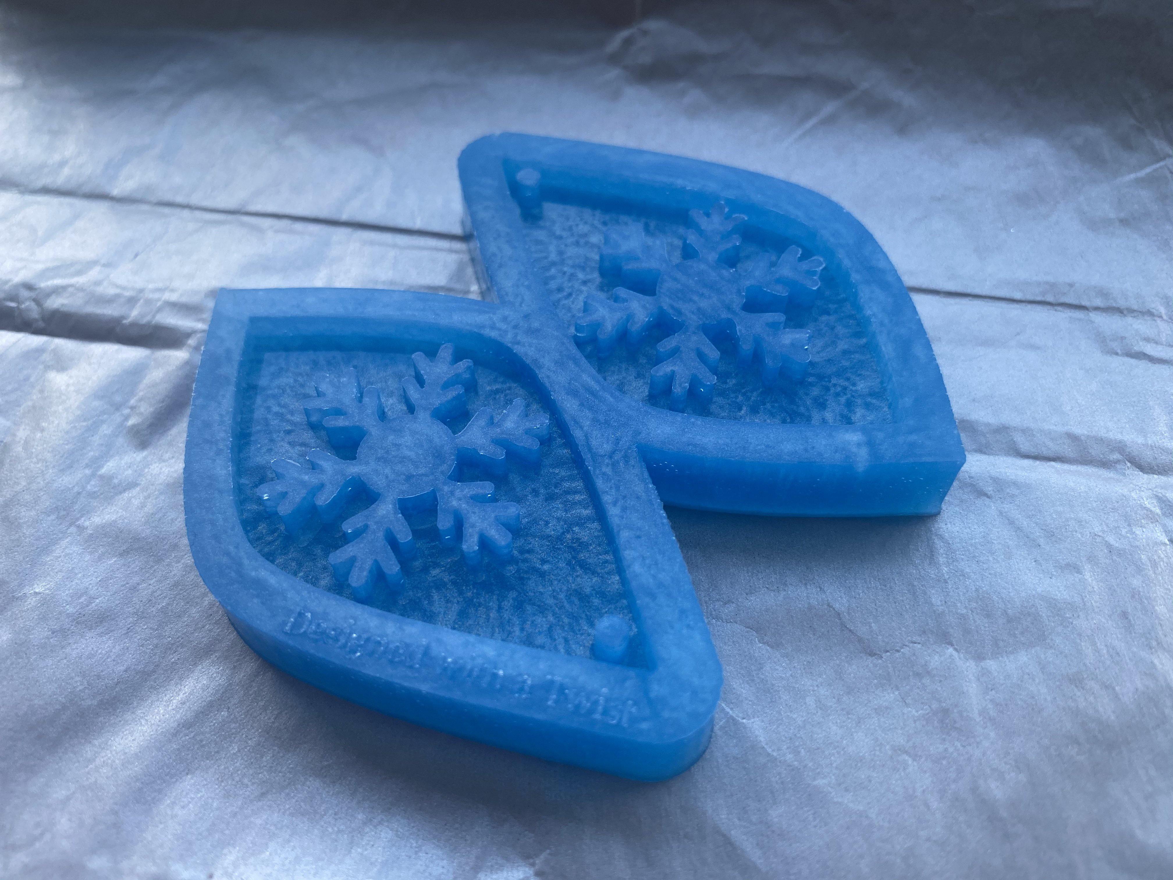 Snowflake Drop Earring Silicone Mold - Designed with a Twist - Top quality silicone molds made in the UK.