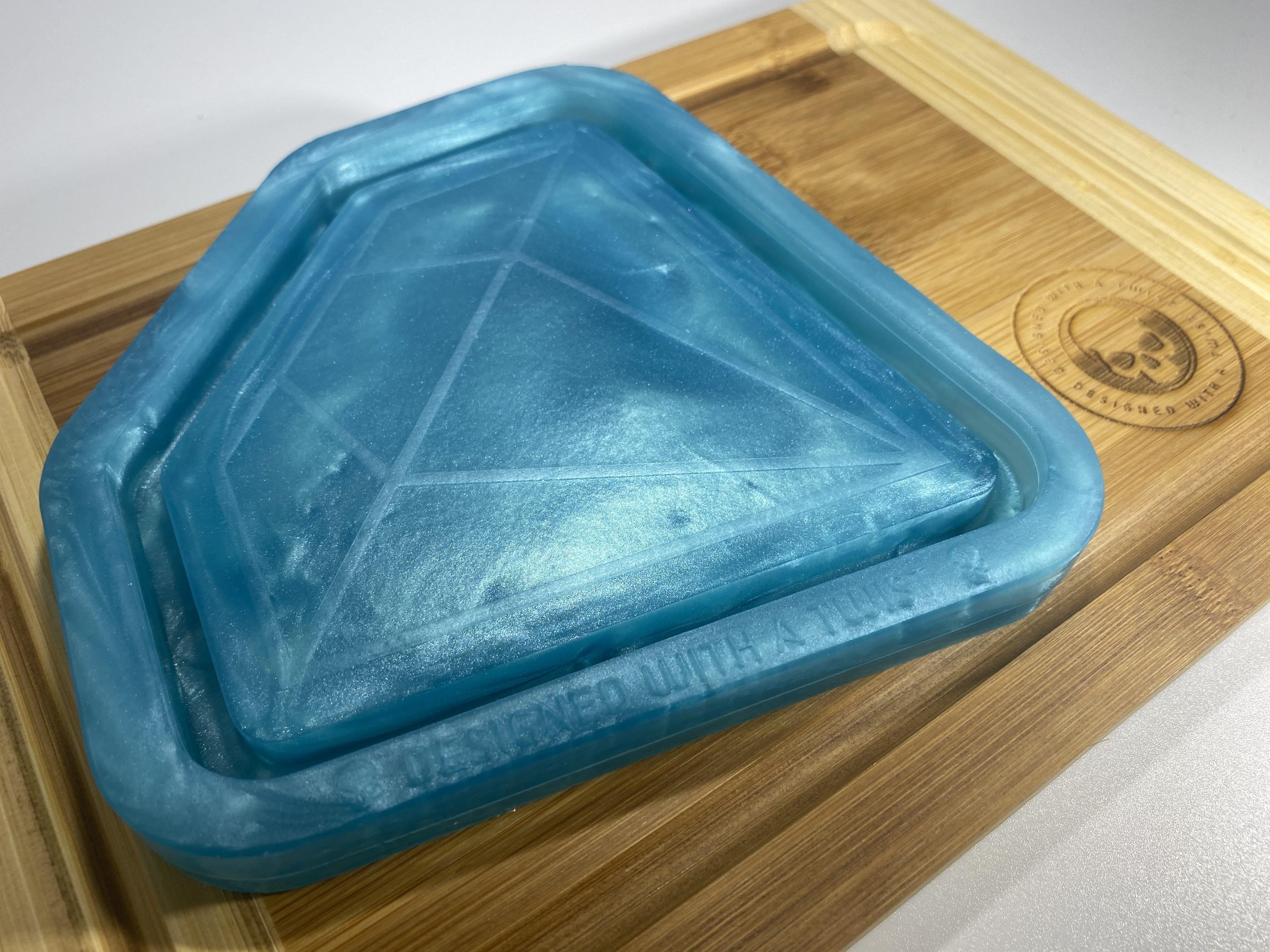 Diamond Trinket Tray Silicone Mold - Designed with a Twist - Top quality silicone molds made in the UK.