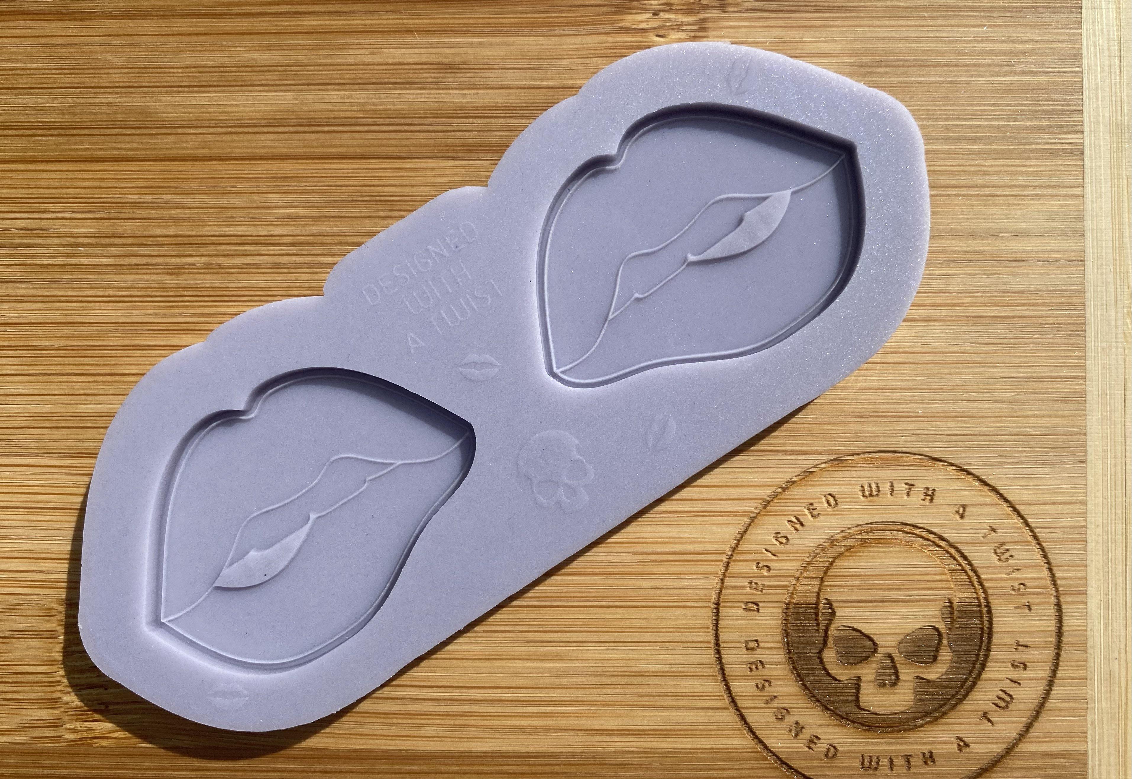 Lucious Lips Earring Silicone Mold - Designed with a Twist - Top quality silicone molds made in the UK.