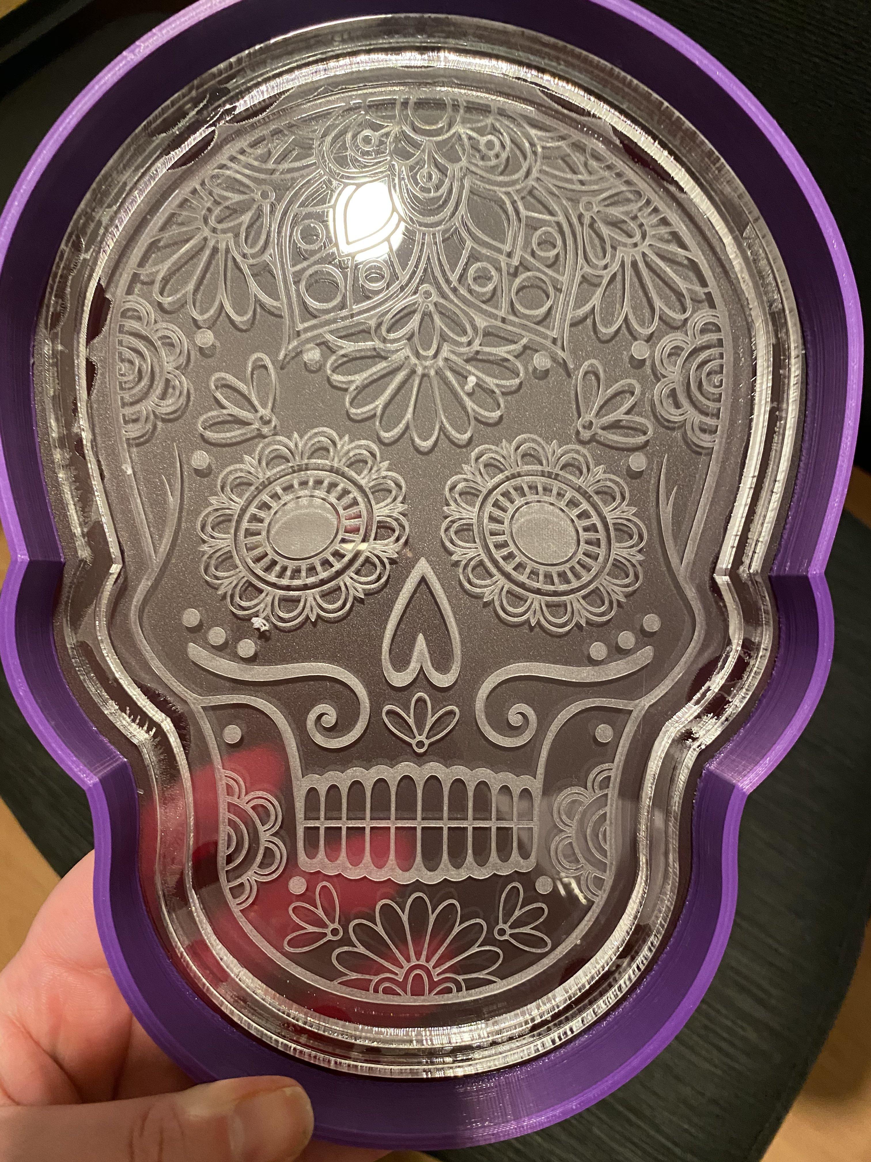 Sugar Skull Tray Silicone Mold - Designed with a Twist - Top quality silicone molds made in the UK.