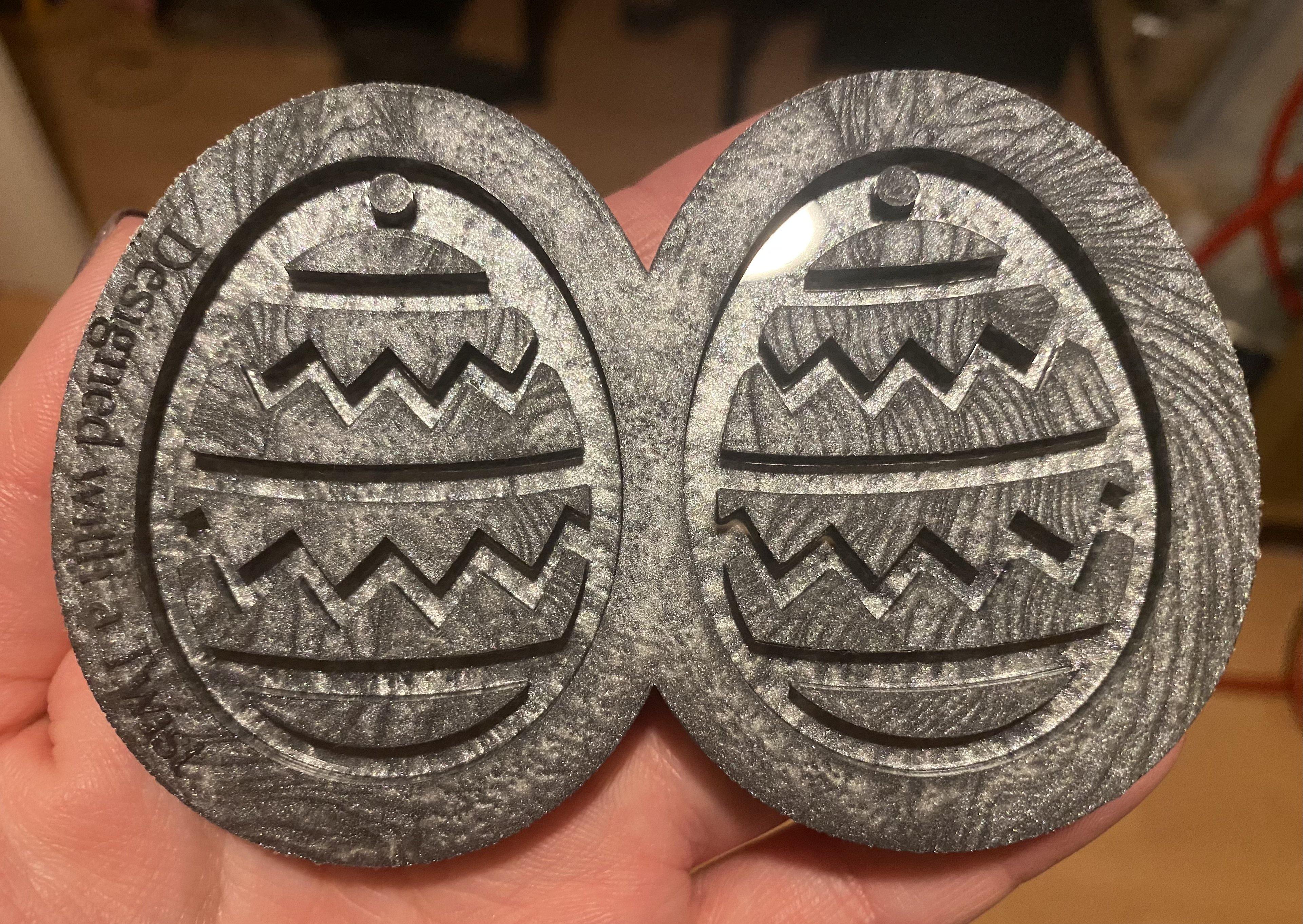 Easter Egg Earring Silicone Mold - Designed with a Twist - Top quality silicone molds made in the UK.