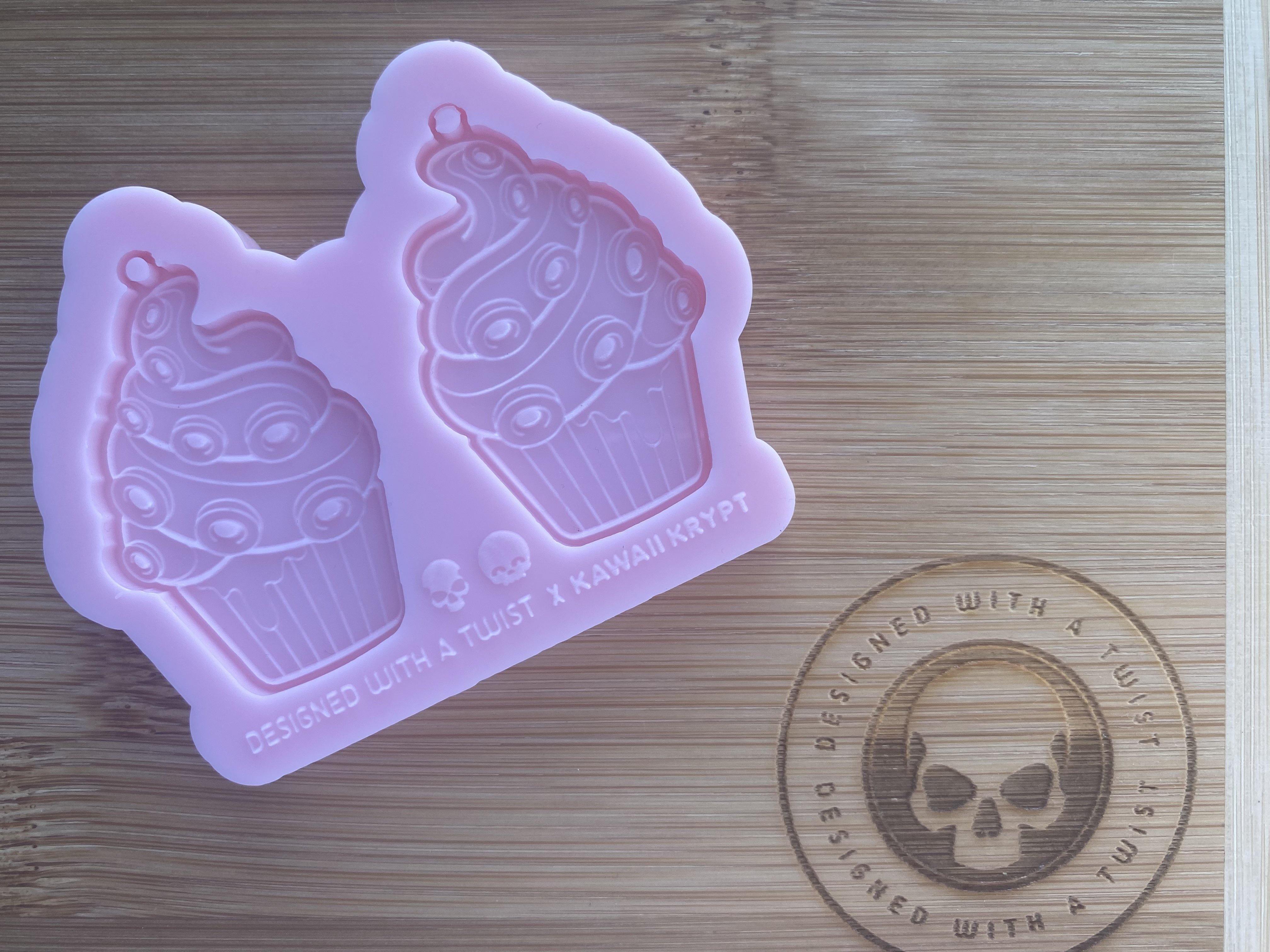 Kraken Cupcake Earring Silicone Mold - Designed with a Twist - Top quality silicone molds made in the UK.