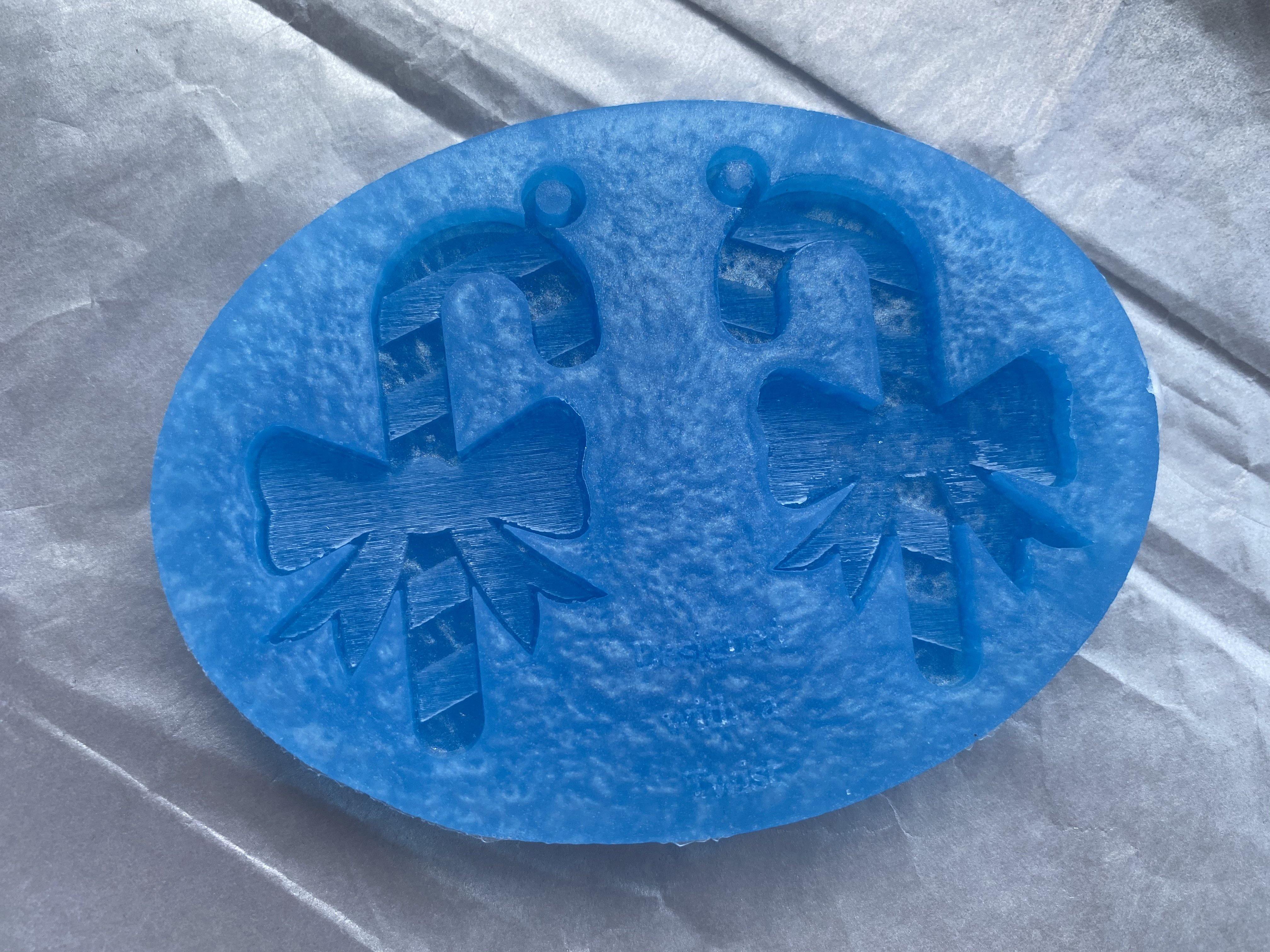 Candy Cane Earring Silicone Mold - Designed with a Twist - Top quality silicone molds made in the UK.