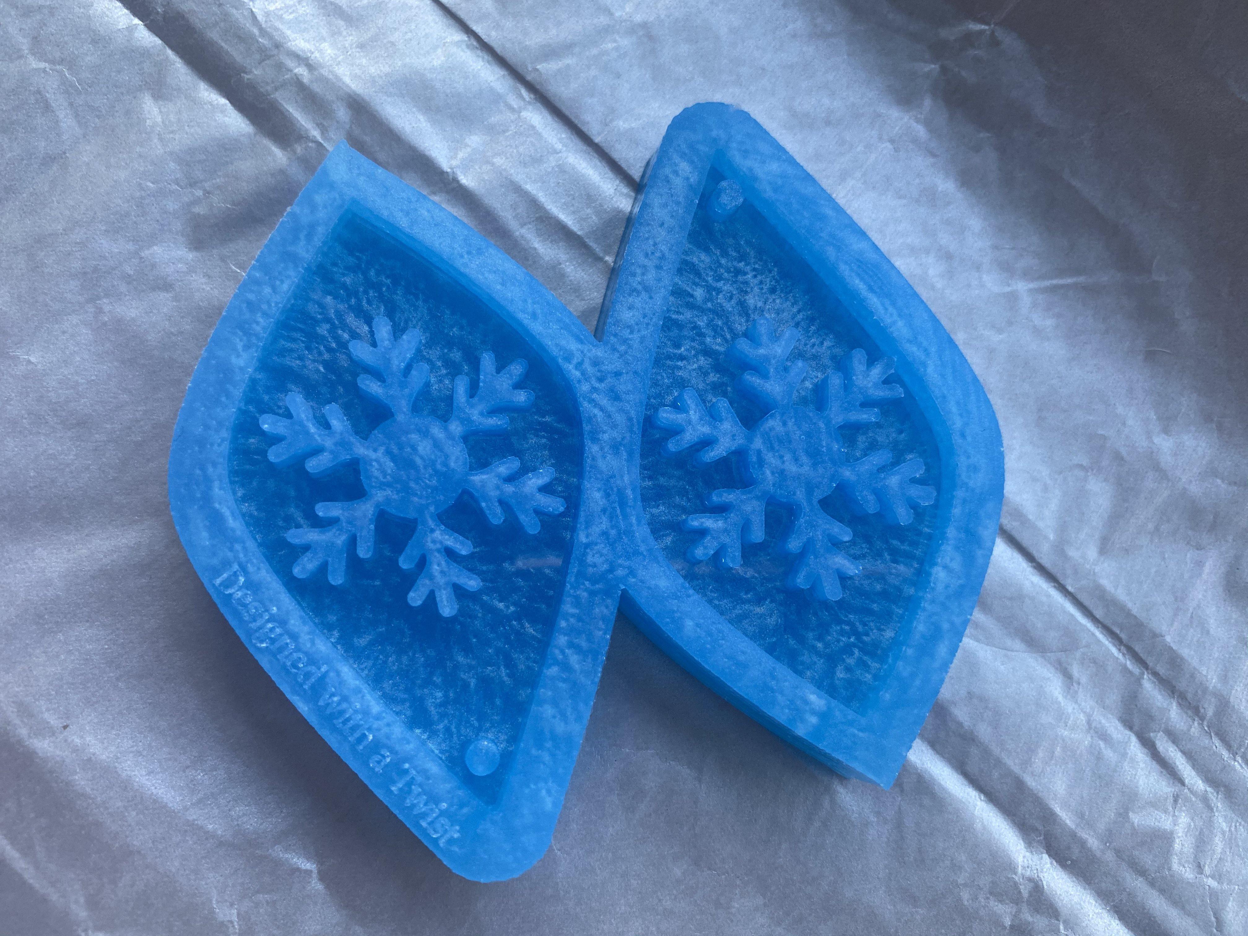 Snowflake Drop Earring Silicone Mold - Designed with a Twist - Top quality silicone molds made in the UK.