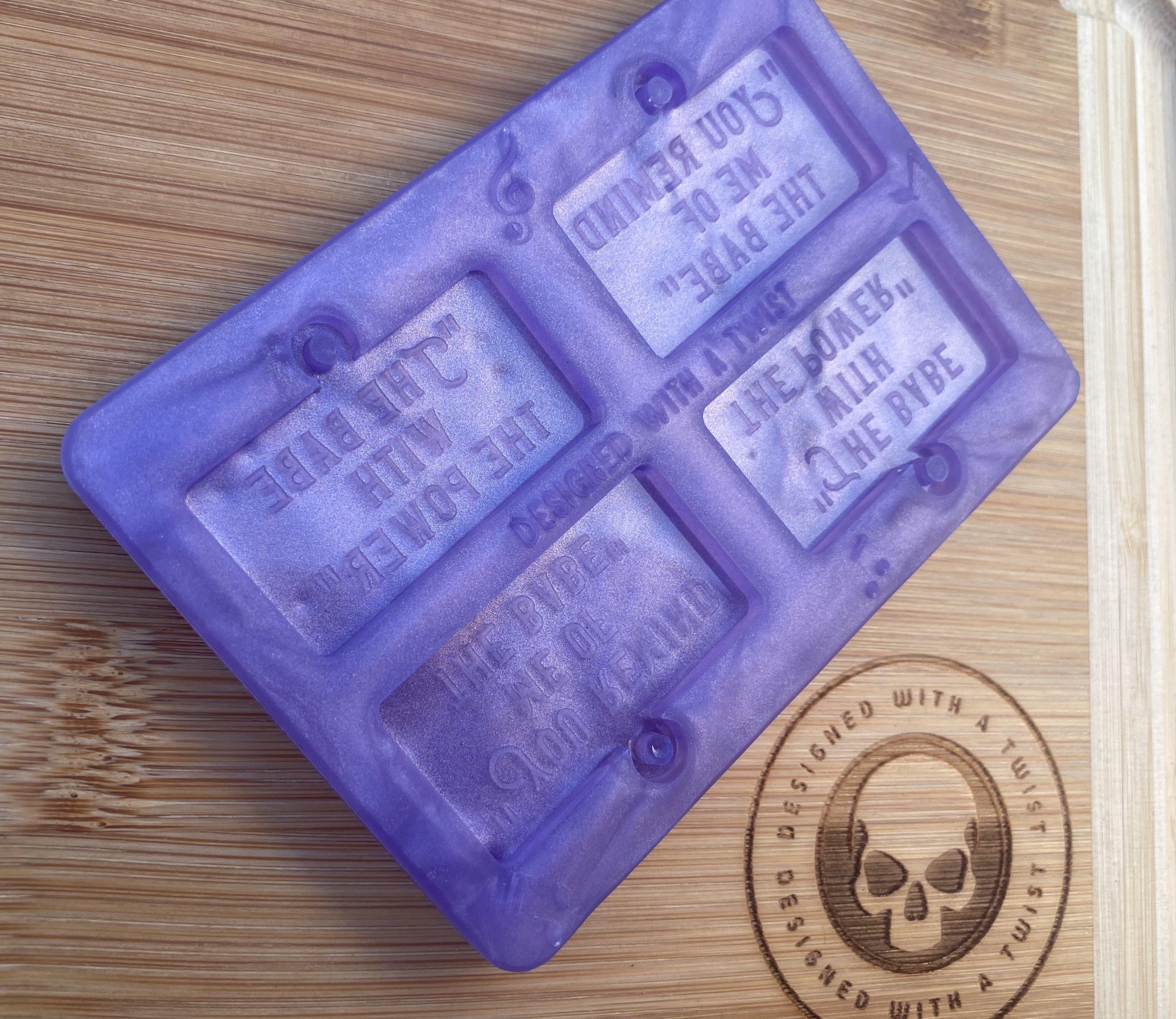 “You remind me of the babe” Earring Silicone Mold - Designed with a Twist - Top quality silicone molds made in the UK.