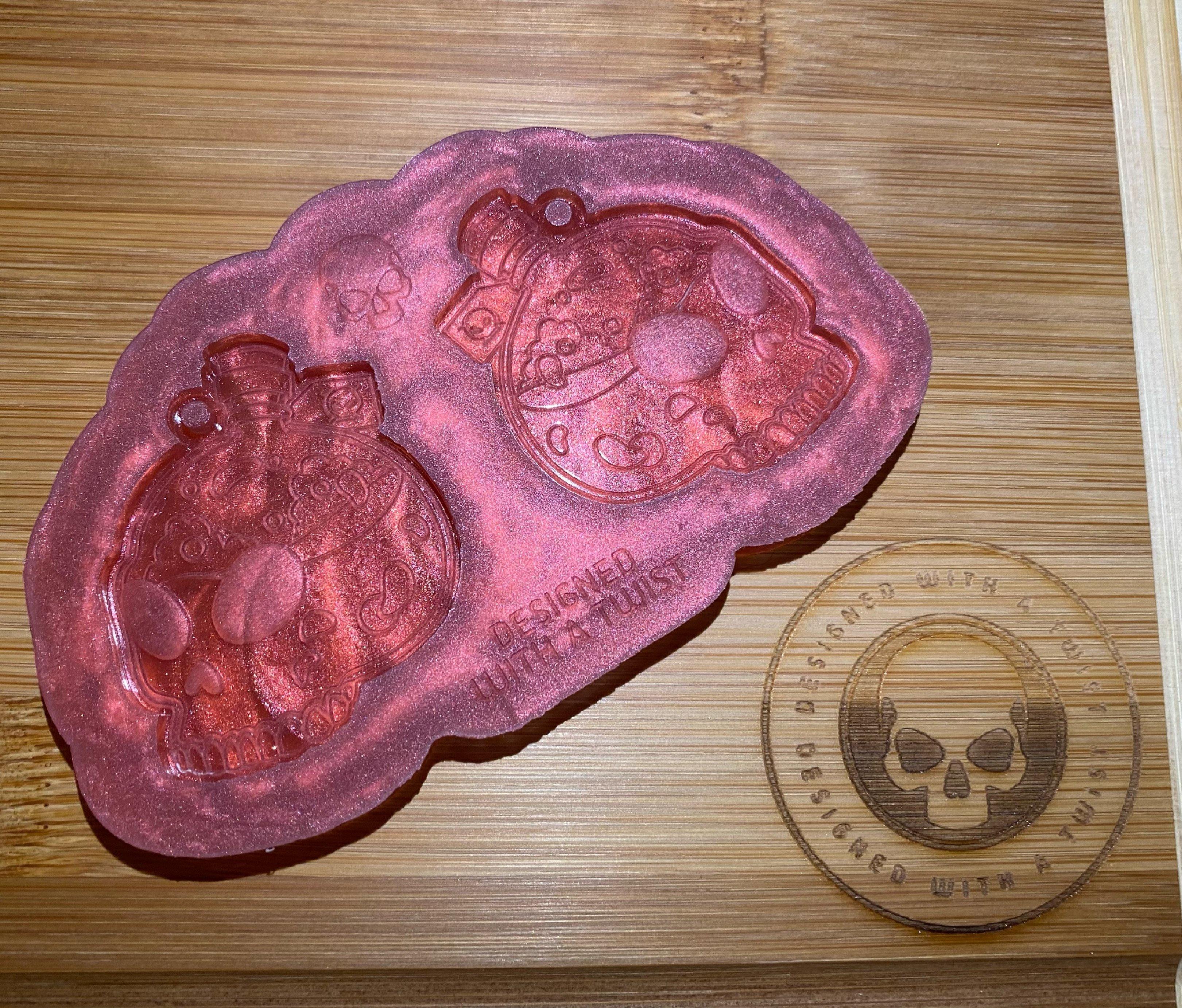 Death Potion Earring Silicone Mold - Designed with a Twist - Top quality silicone molds made in the UK.