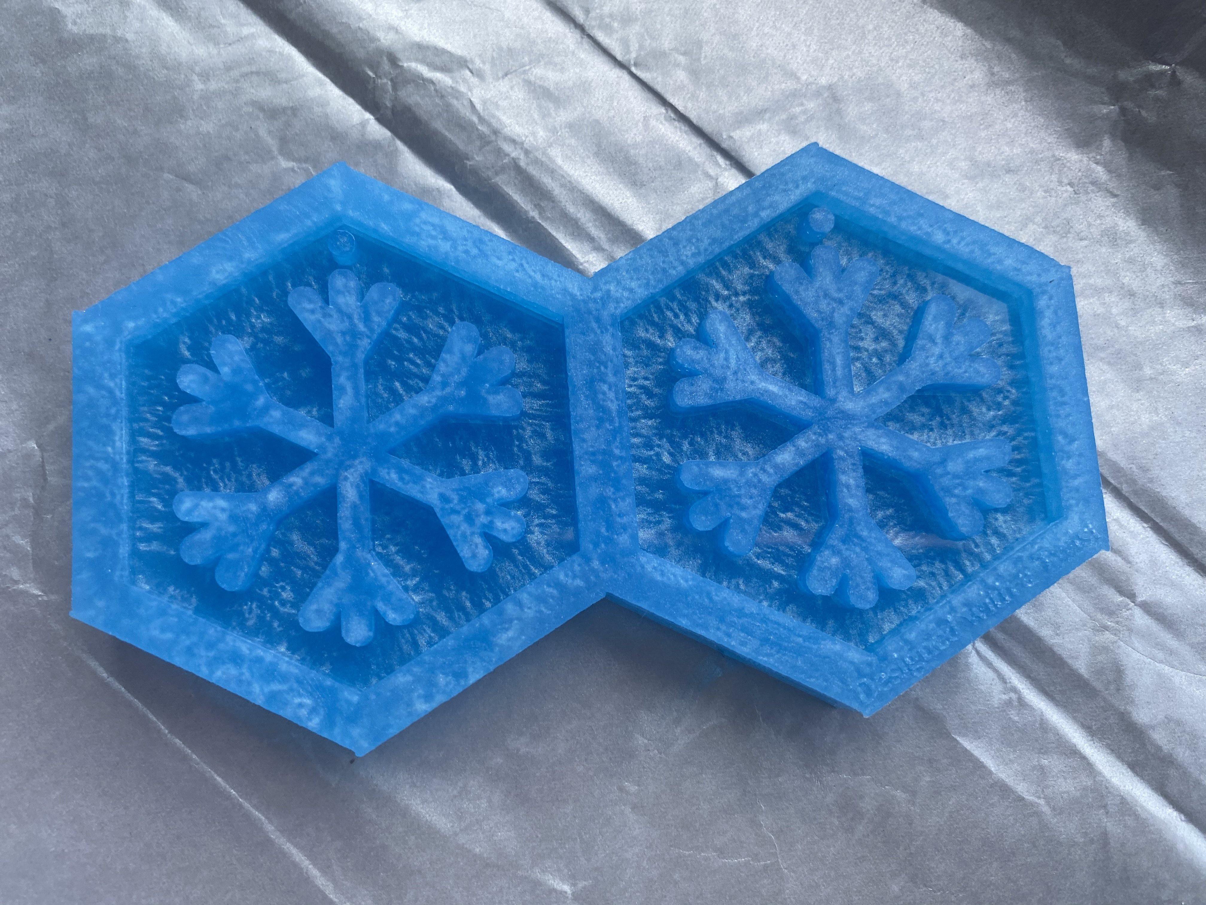 Snowflake Hexagon Earring Silicone Mold - Designed with a Twist - Top quality silicone molds made in the UK.
