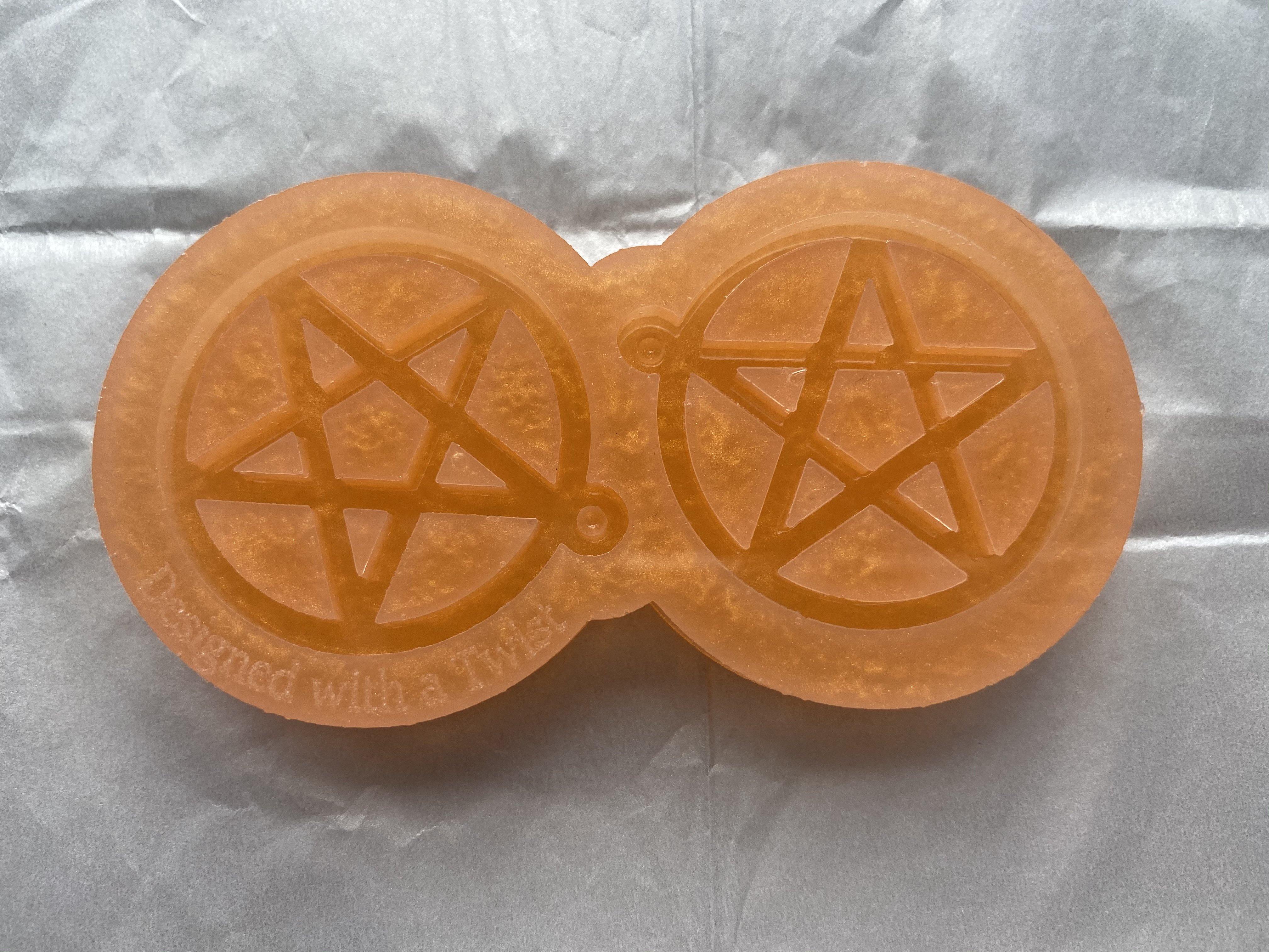 Pentagram Earring Silicone Mold - Designed with a Twist - Top quality silicone molds made in the UK.