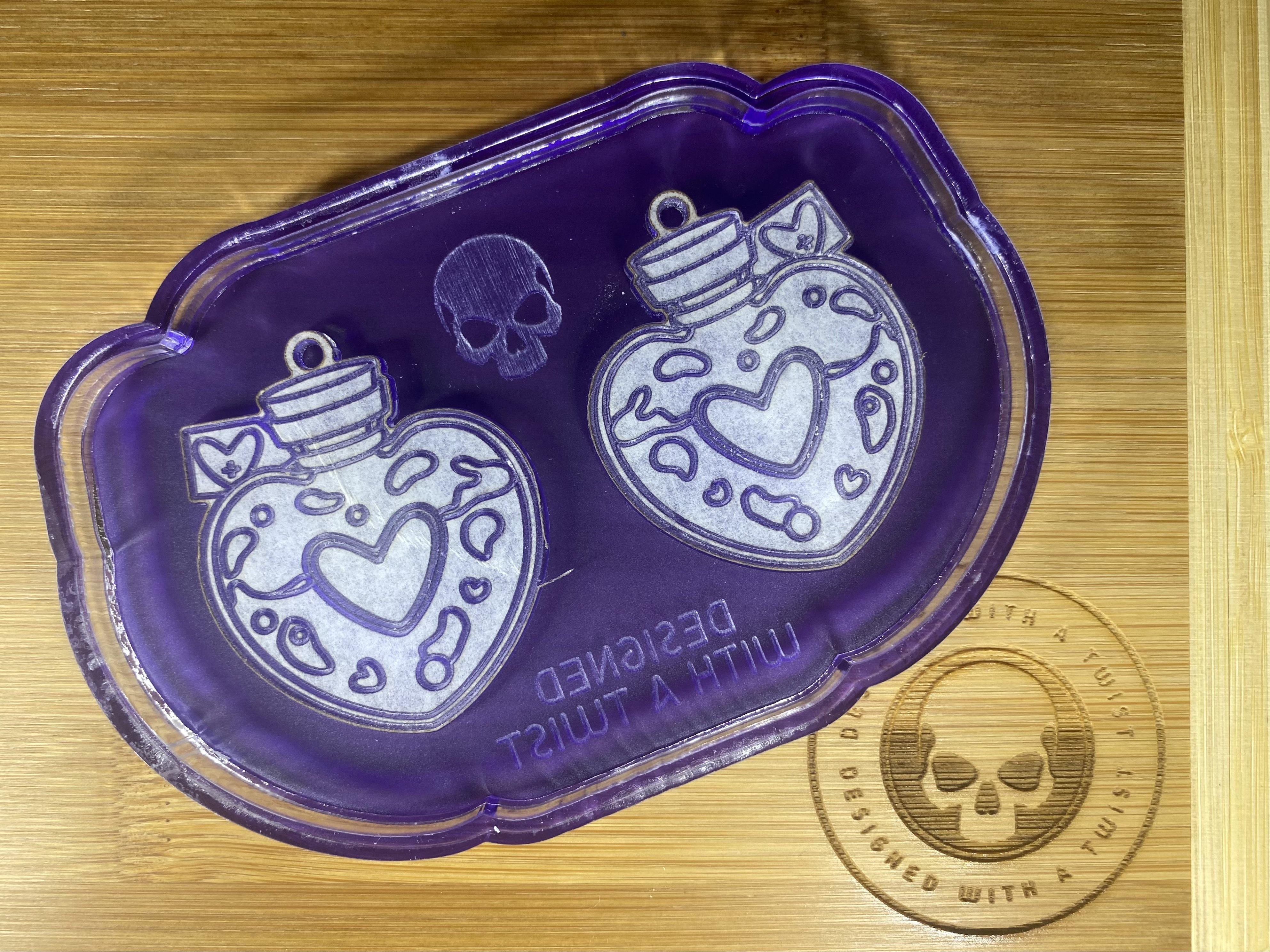 Life Potion Earring Silicone Mold - Designed with a Twist - Top quality silicone molds made in the UK.