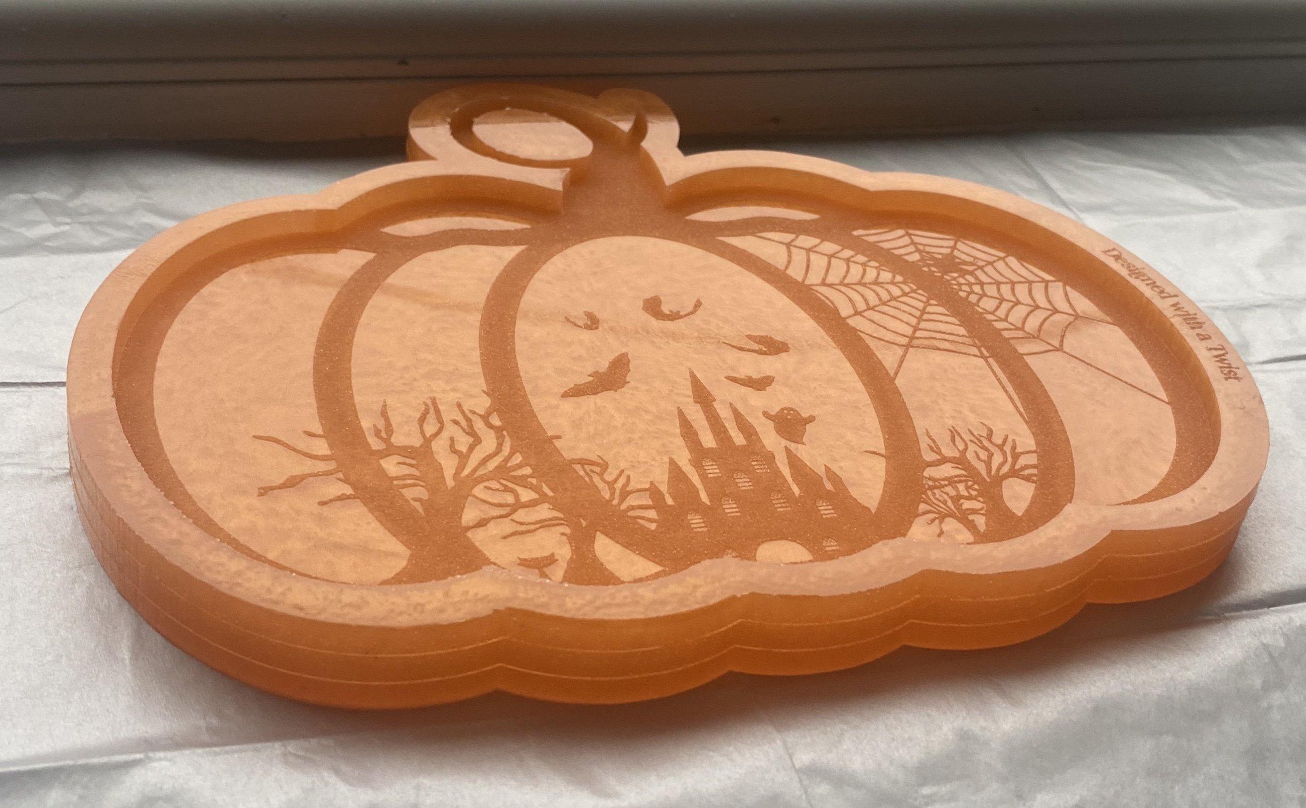 Spooky Pumpkin Wall Hanging Mold - Designed with a Twist - Top quality silicone molds made in the UK.