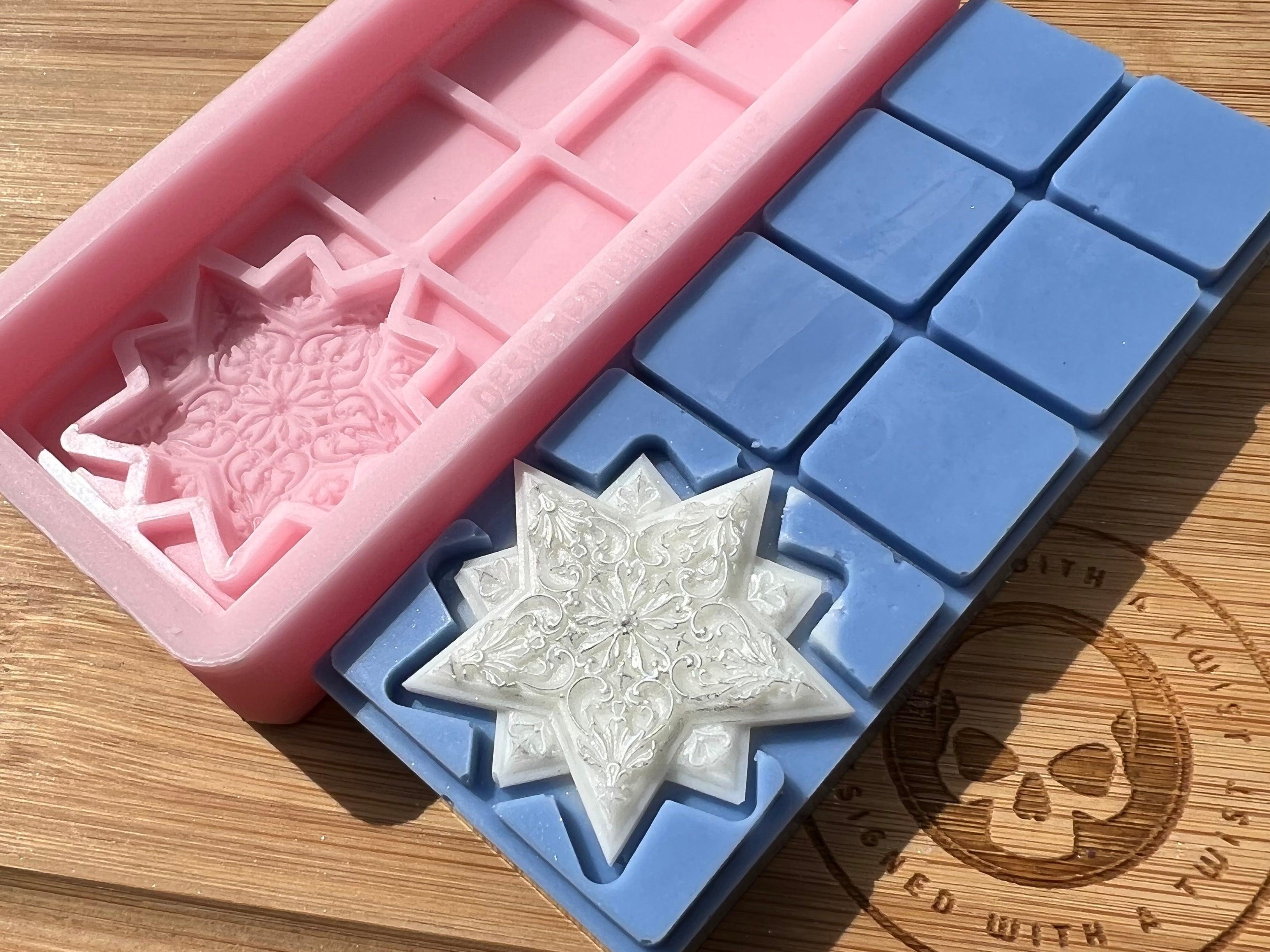 3d Starflake Snapbar Silicone Mold - Designed with a Twist - Top quality silicone molds made in the UK.