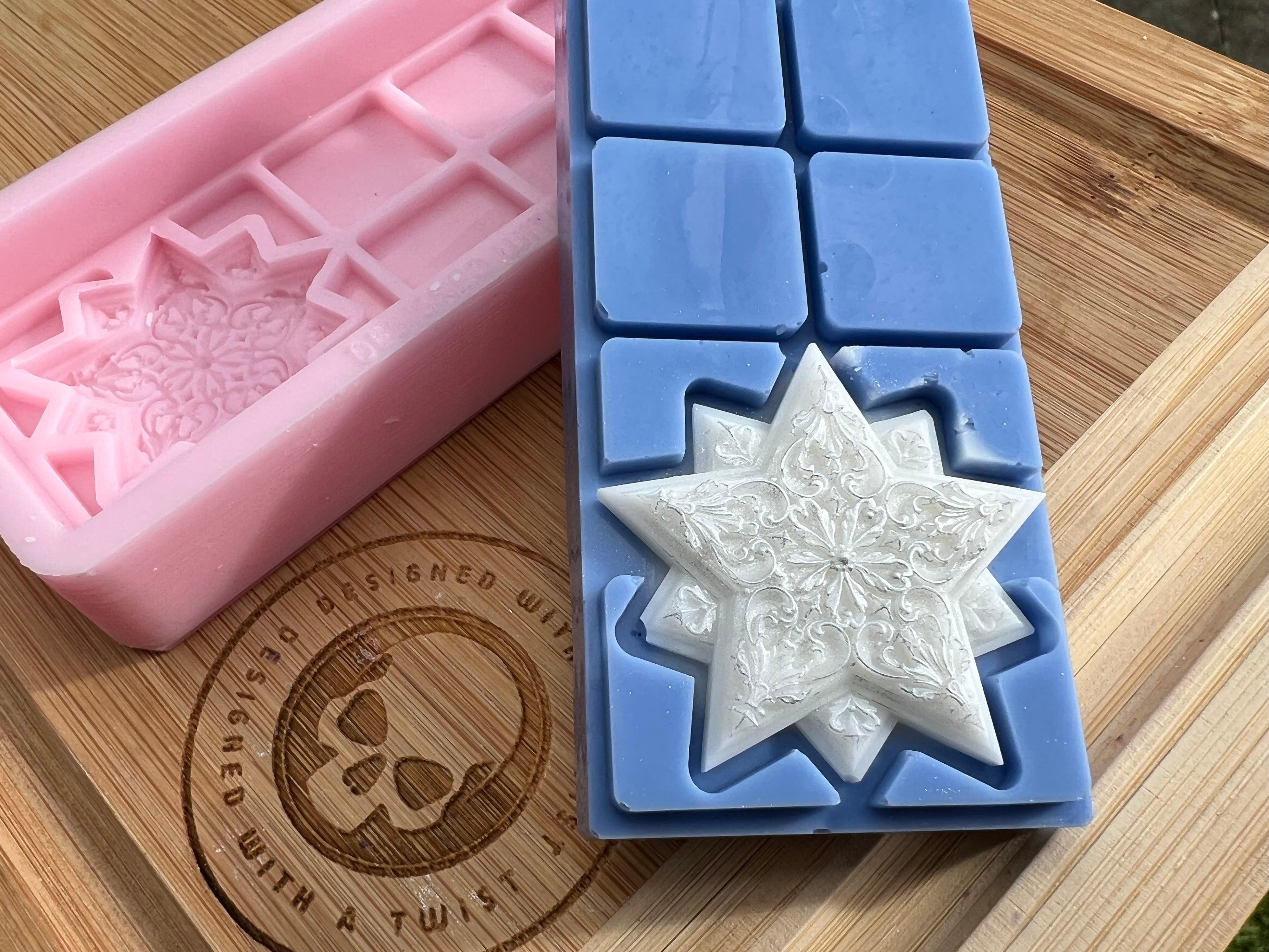 3d Starflake Snapbar Silicone Mold - Designed with a Twist - Top quality silicone molds made in the UK.