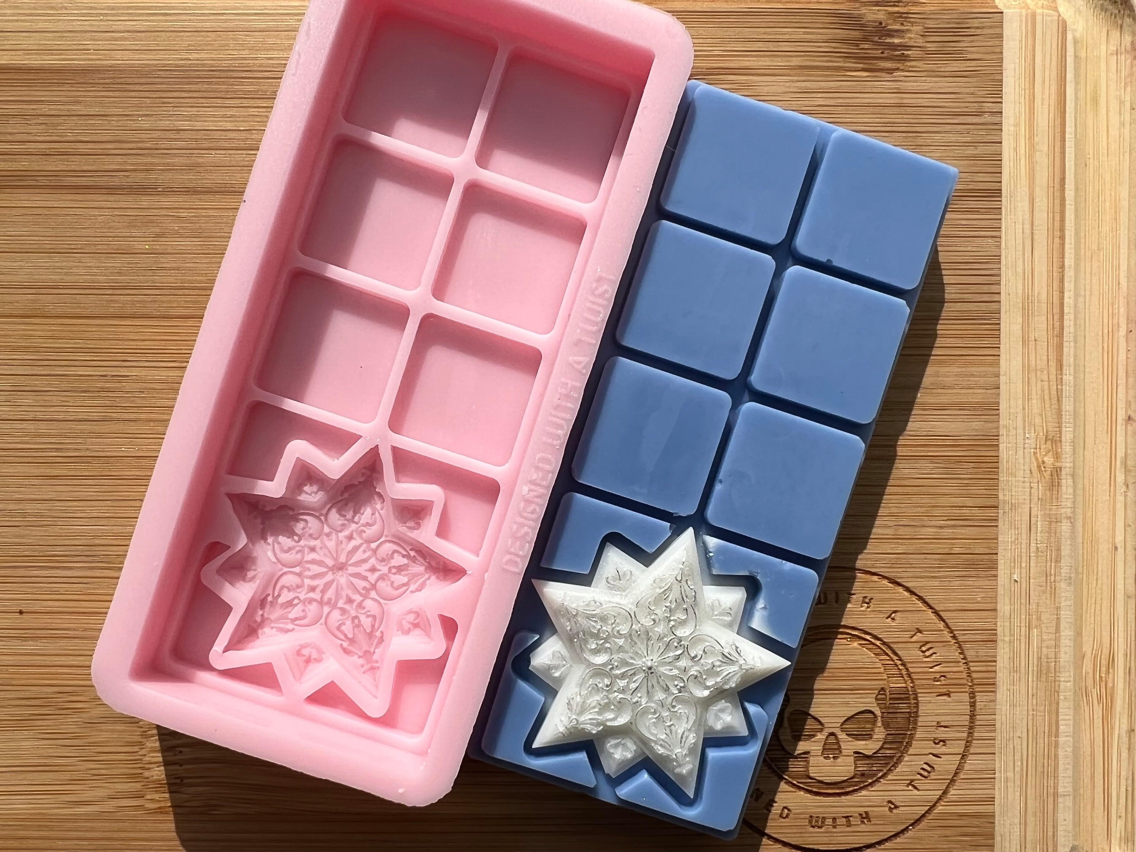 3d Starflake Snapbar Silicone Mold - Designed with a Twist - Top quality silicone molds made in the UK.