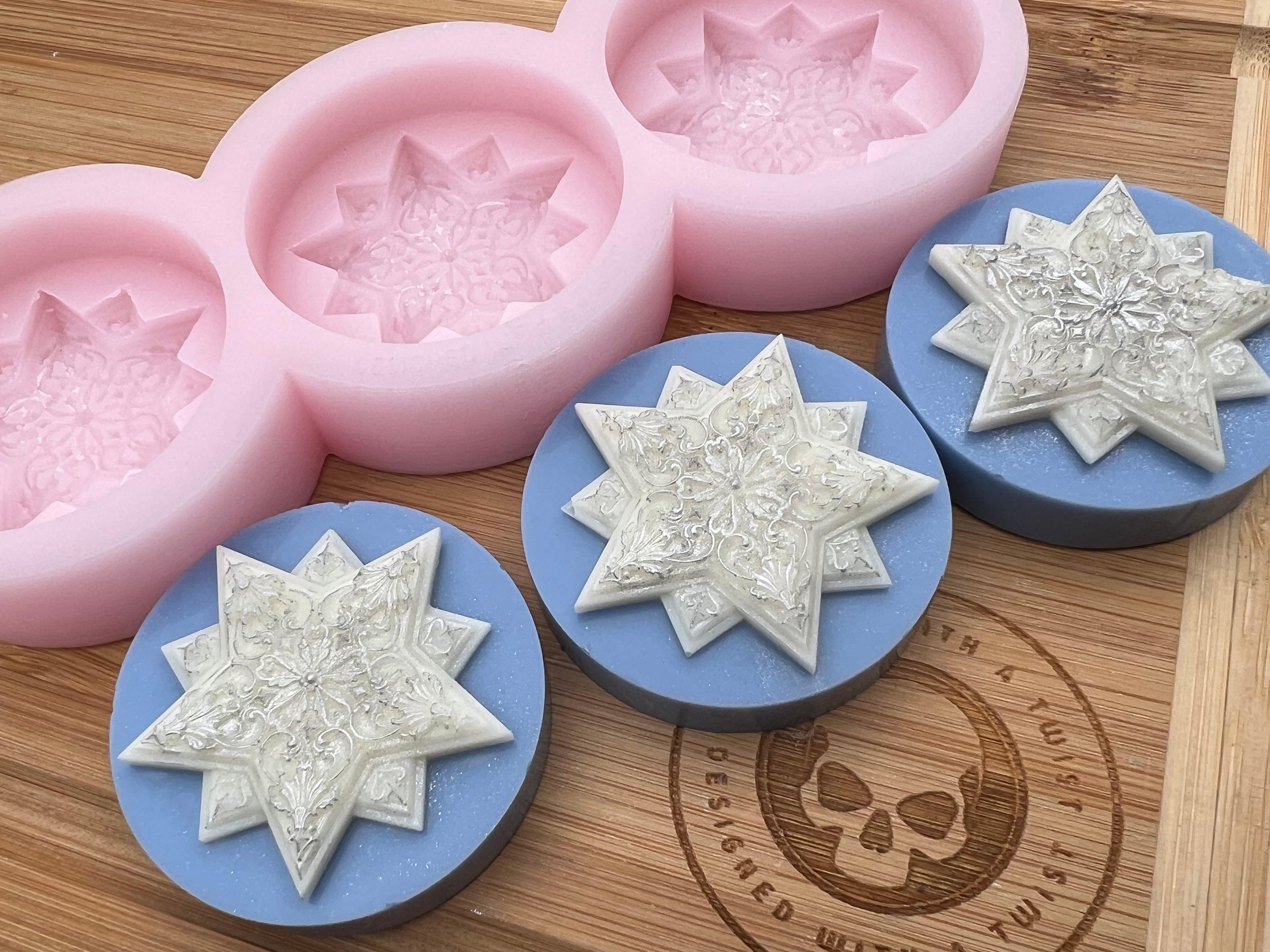 3d Starflake Wax Melt Silicone Mold - Designed with a Twist - Top quality silicone molds made in the UK.