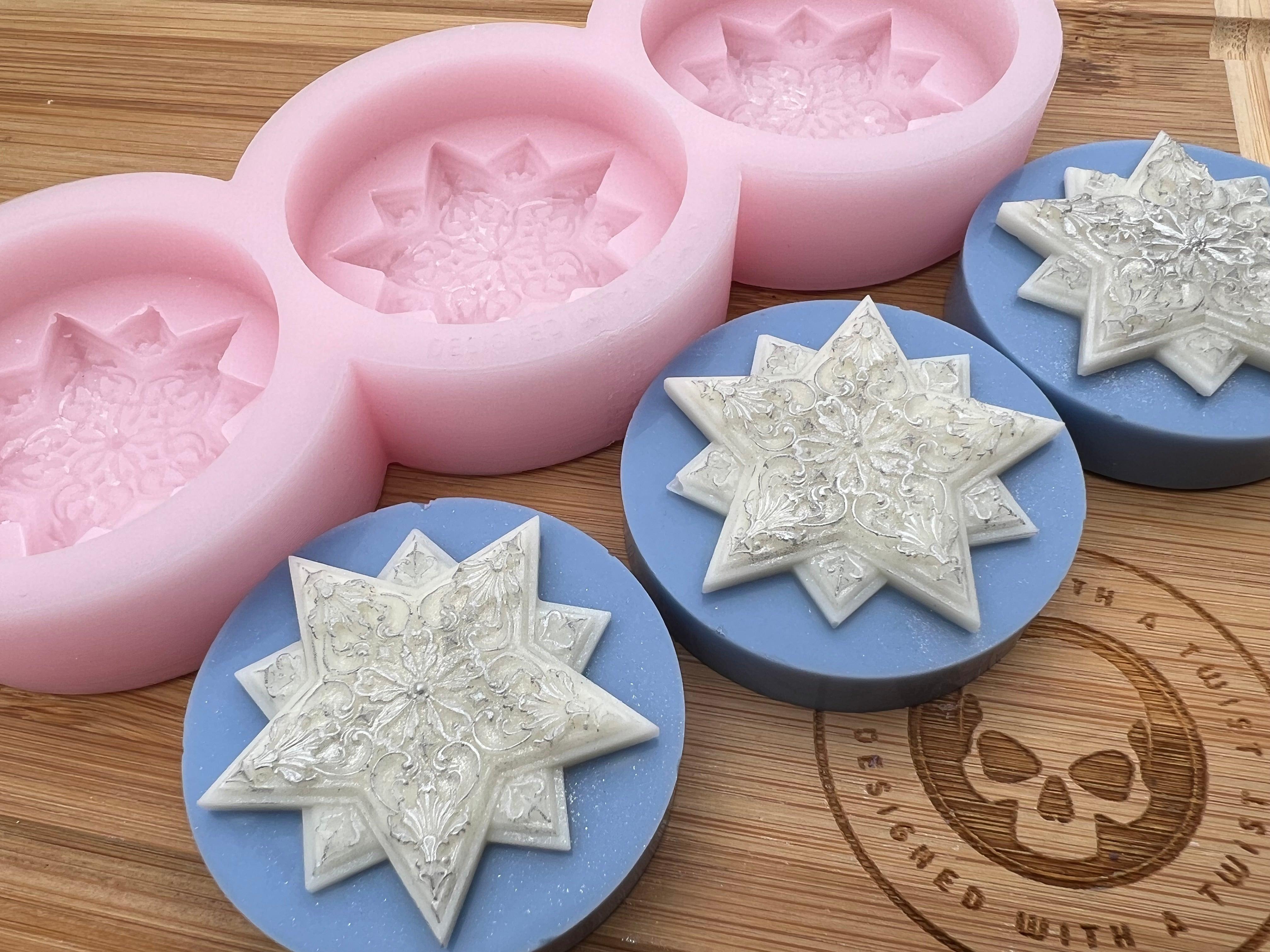 3d Starflake Wax Melt Silicone Mold - Designed with a Twist - Top quality silicone molds made in the UK.