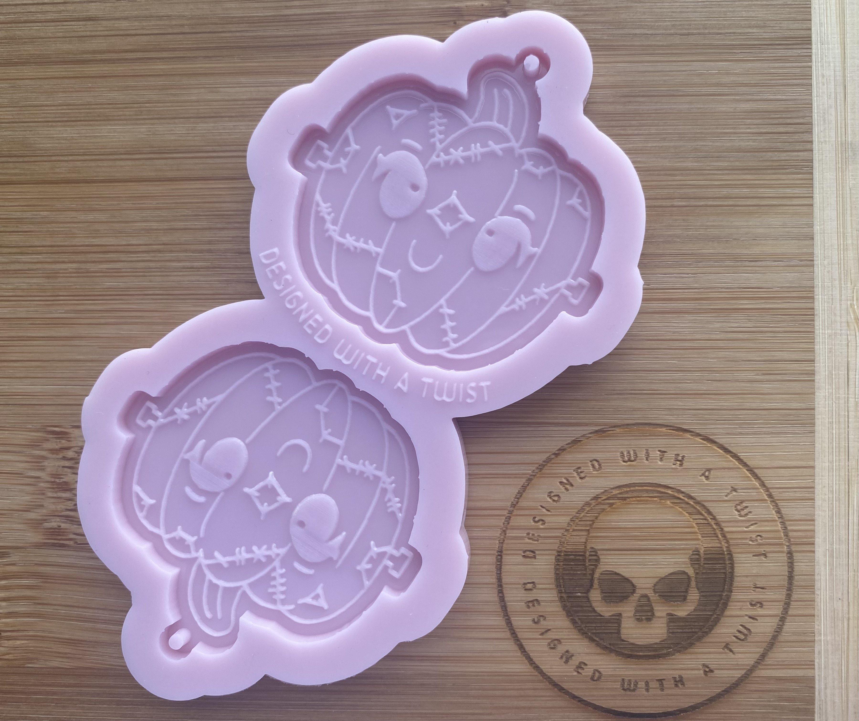 Cute Pumpkin Earring Silicone Mold - Designed with a Twist - Top quality silicone molds made in the UK.