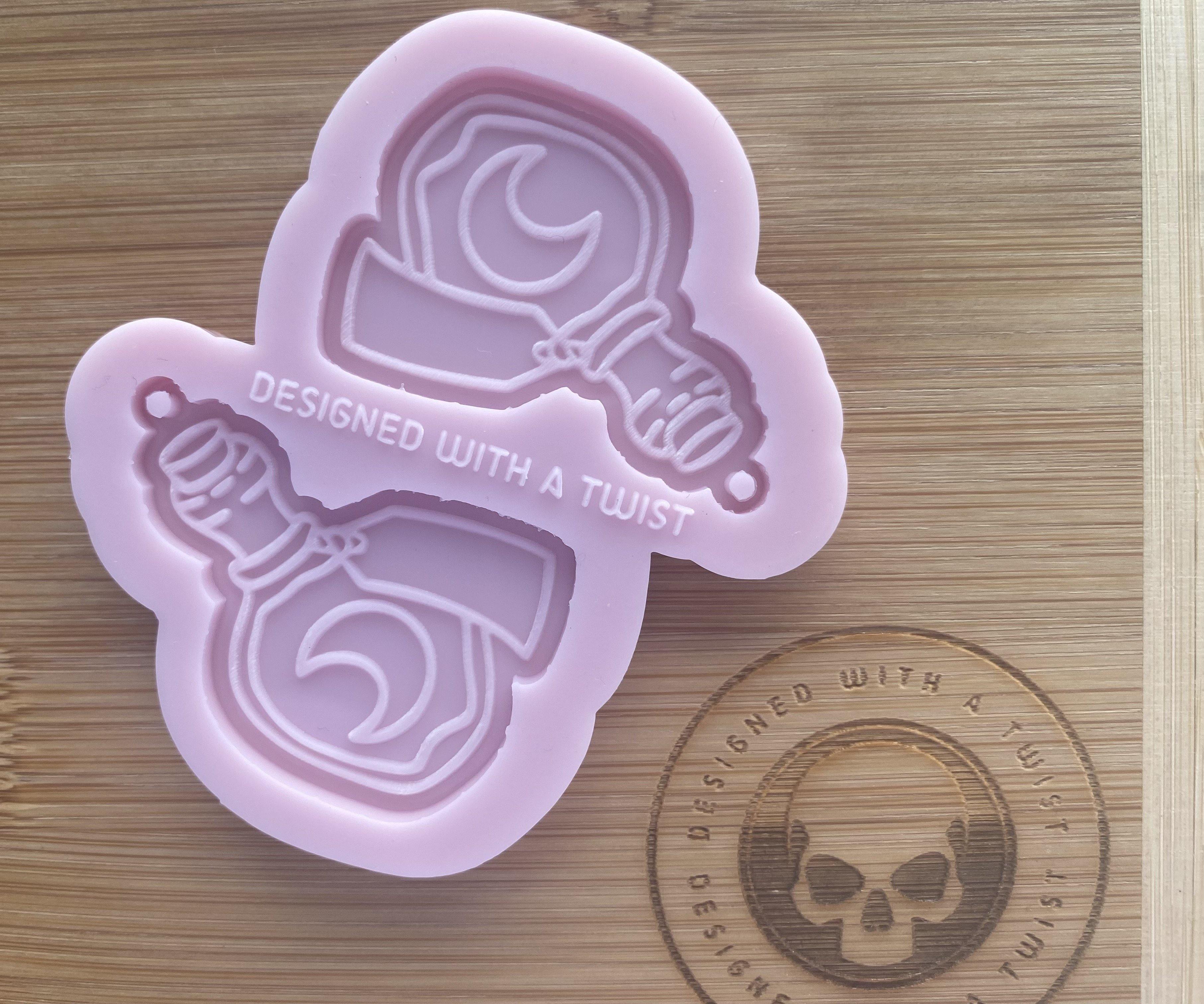 Potion Bottle Earring Silicone Mold - Designed with a Twist - Top quality silicone molds made in the UK.
