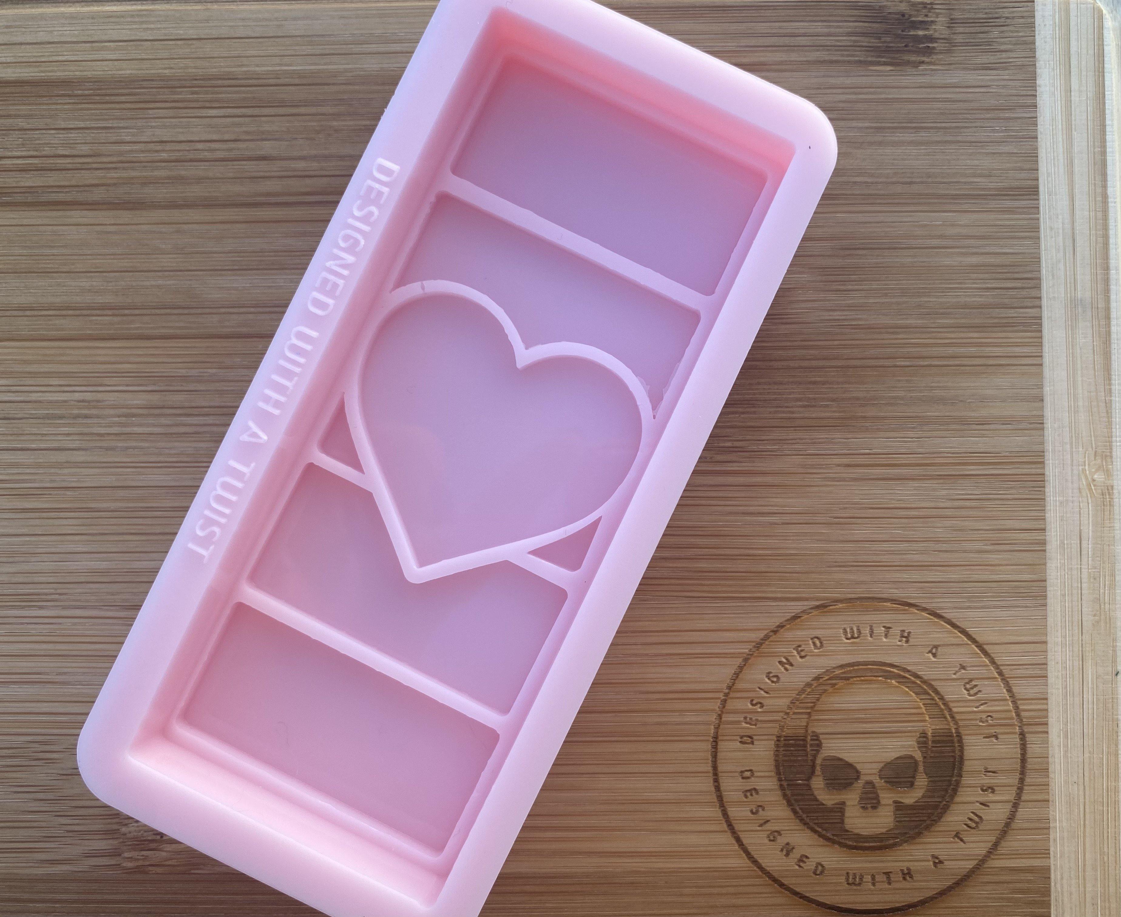 Heart Snapbar Silicone Mold - Designed with a Twist - Top quality silicone molds made in the UK.