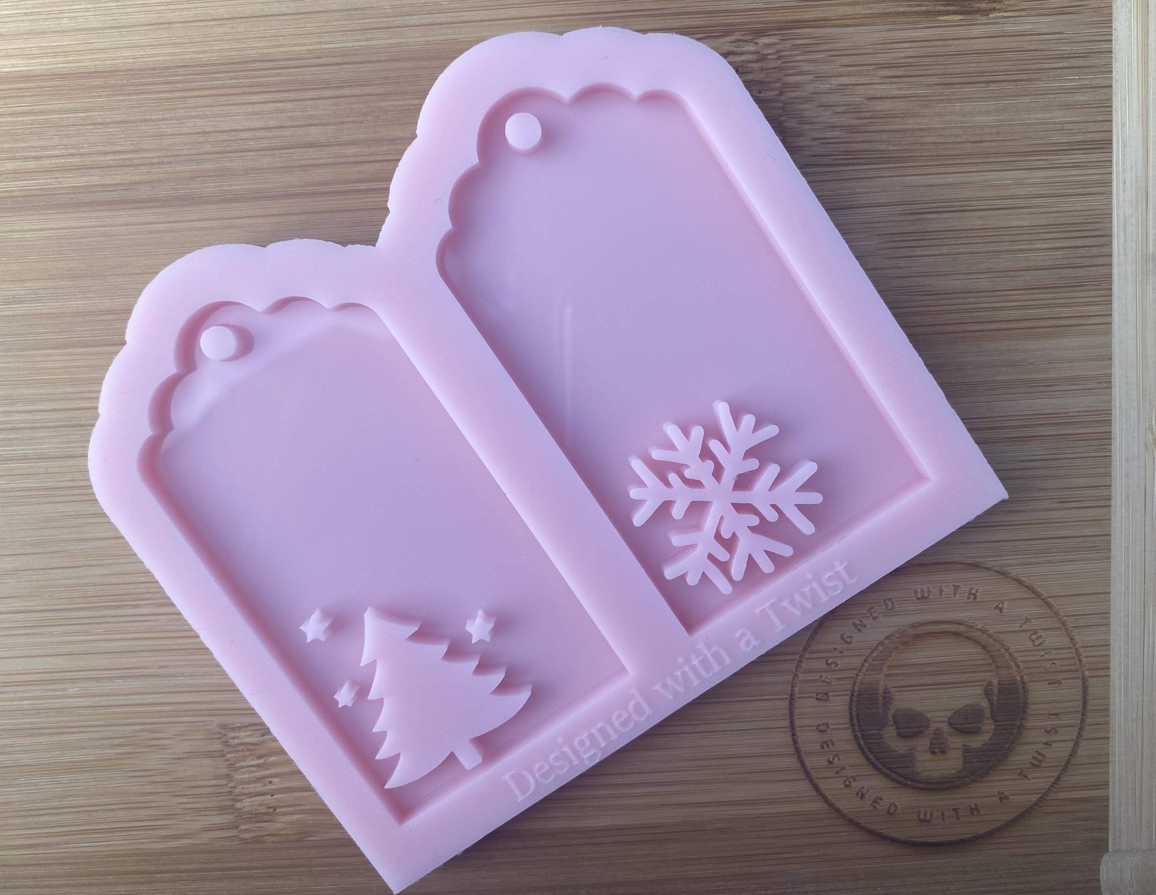 Christmas Gift Tag Silicone Mold - Designed with a Twist - Top quality silicone molds made in the UK.