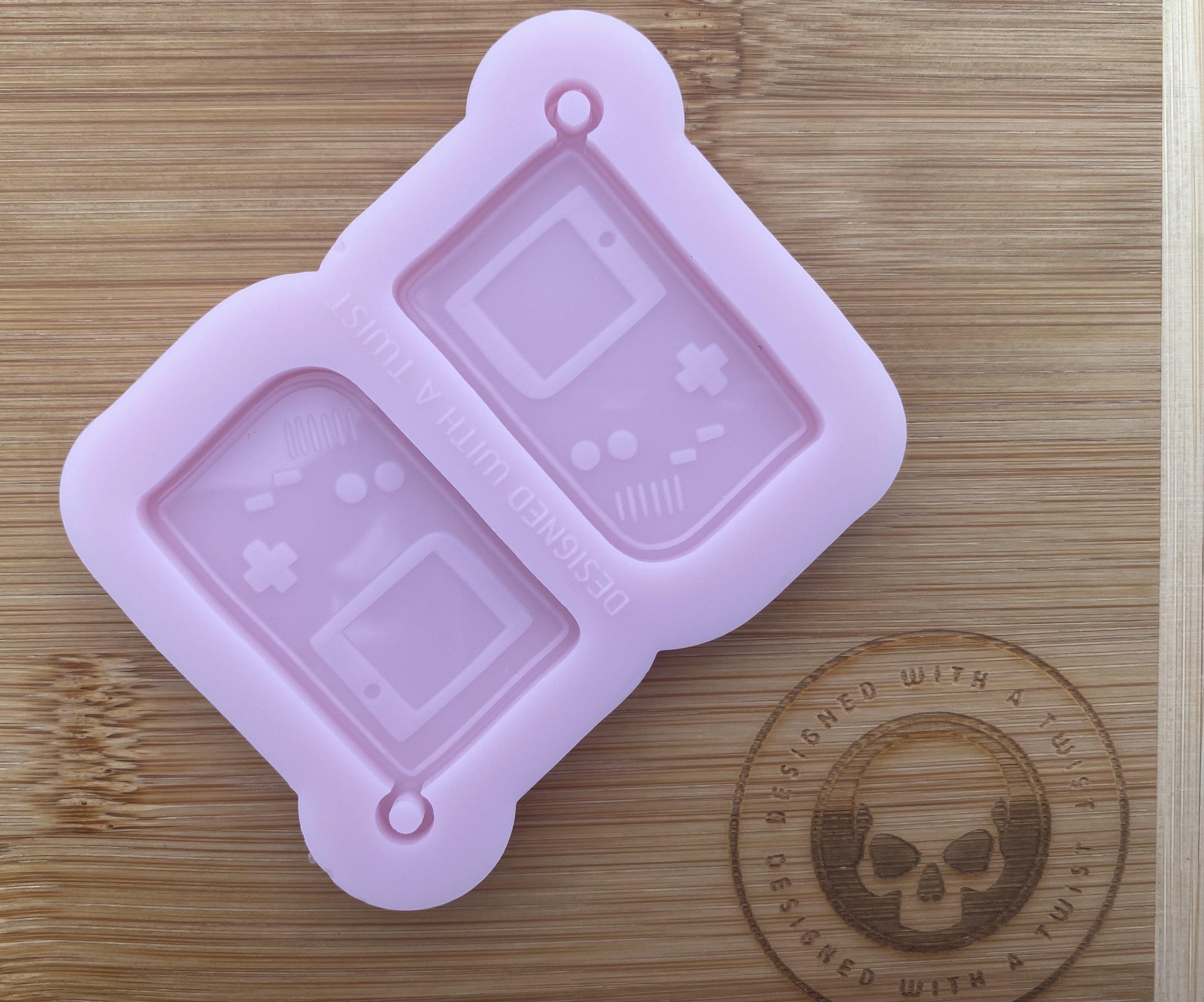 Game Boy Earring Silicone Mold - Designed with a Twist - Top quality silicone molds made in the UK.
