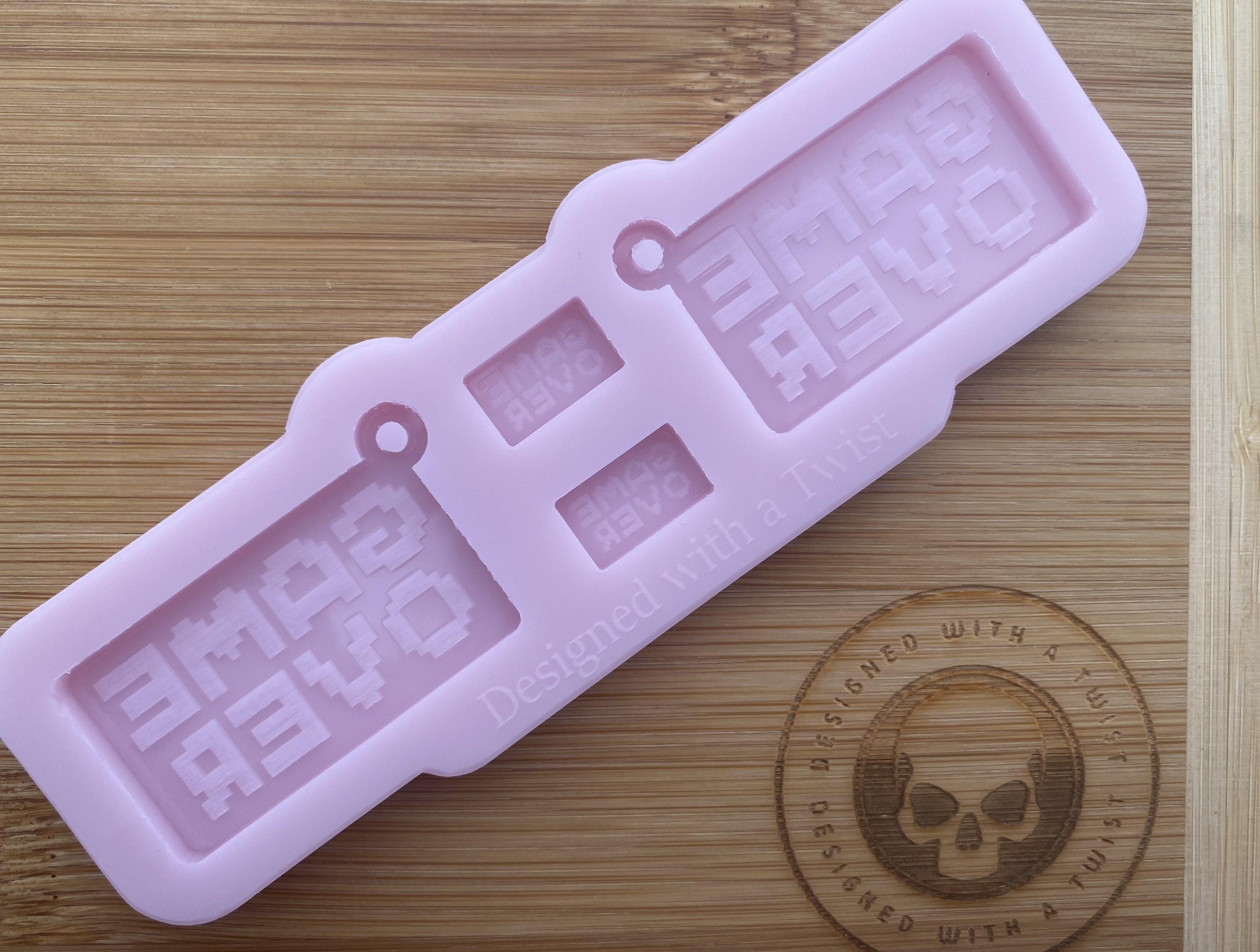 Game Over Earring Silicone Mold - Designed with a Twist - Top quality silicone molds made in the UK.