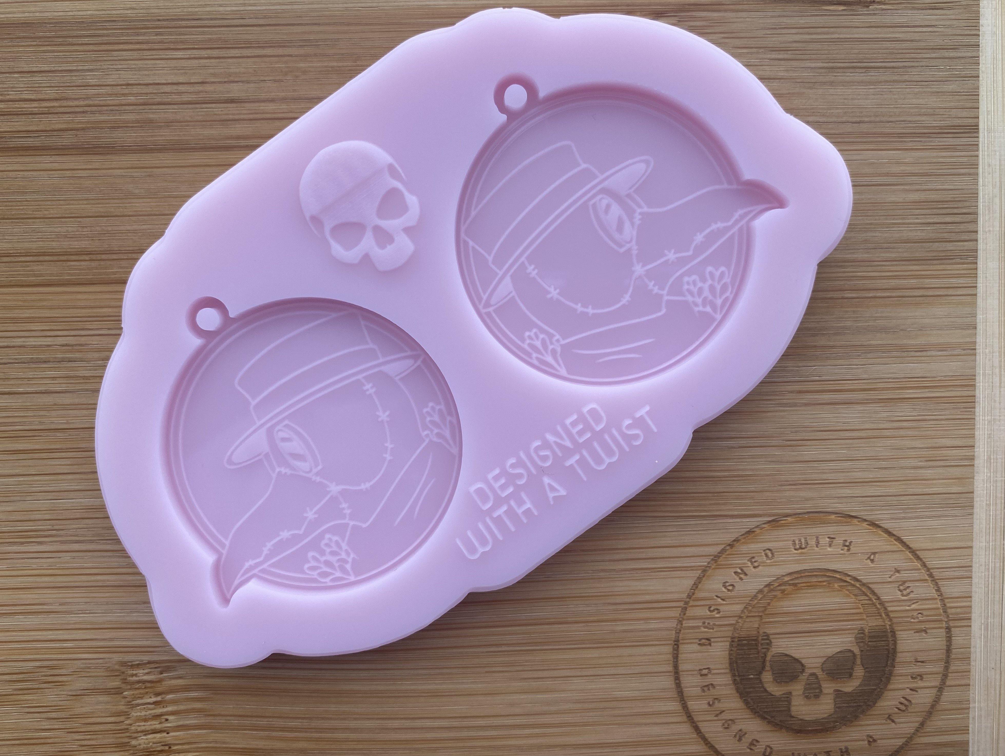 Plague Doctor Earring Silicone Mold - Designed with a Twist - Top quality silicone molds made in the UK.