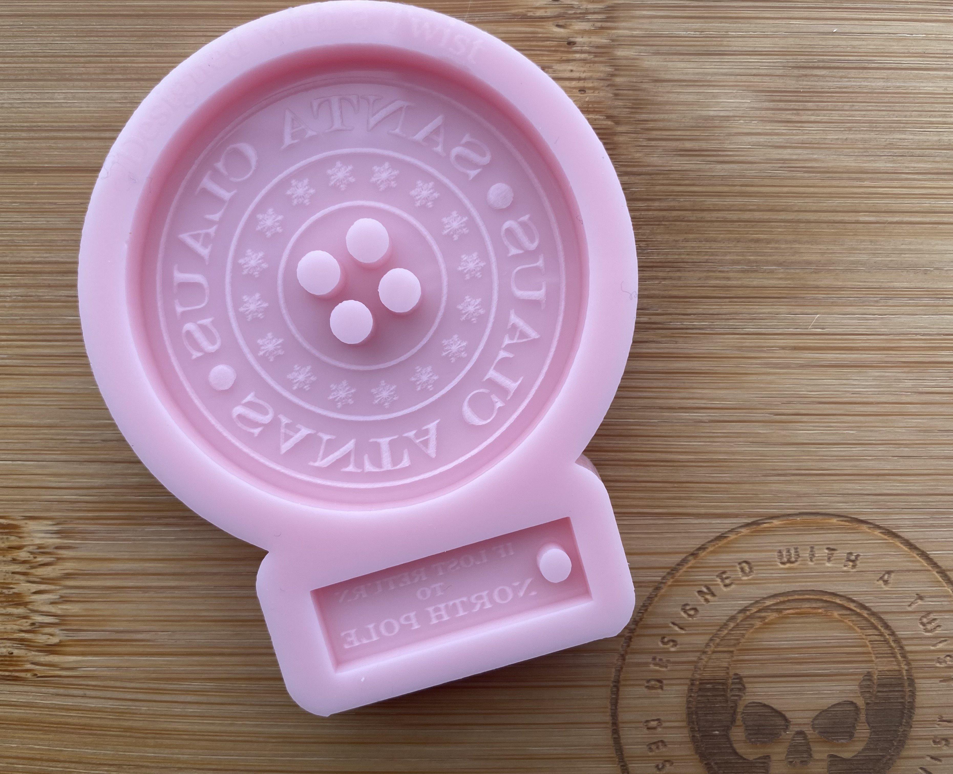 Santa Button Silicone Mold - Designed with a Twist - Top quality silicone molds made in the UK.