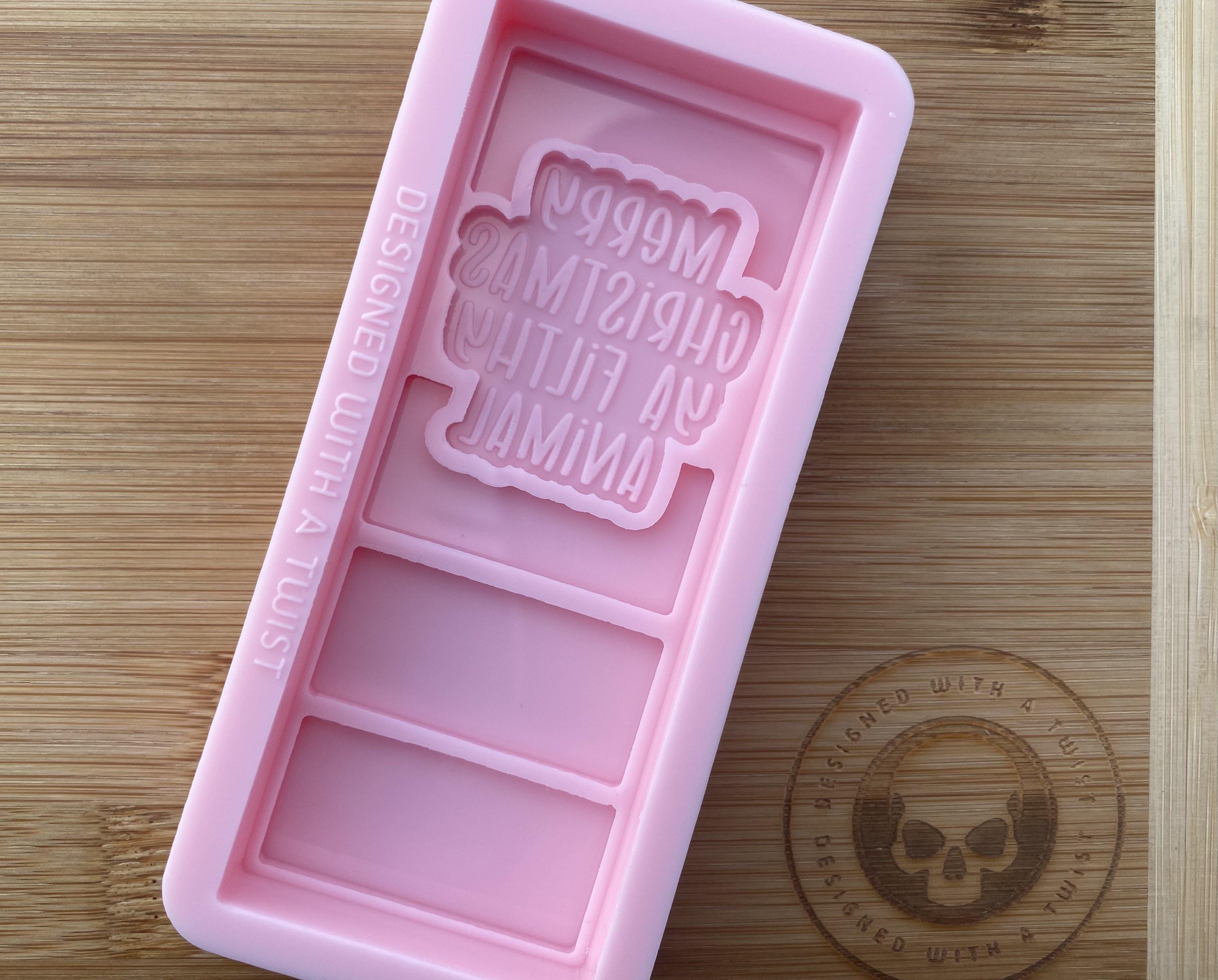 Merry Christmas Ya Filthy Animal Snapbar Silicone Mold - Designed with a Twist - Top quality silicone molds made in the UK.