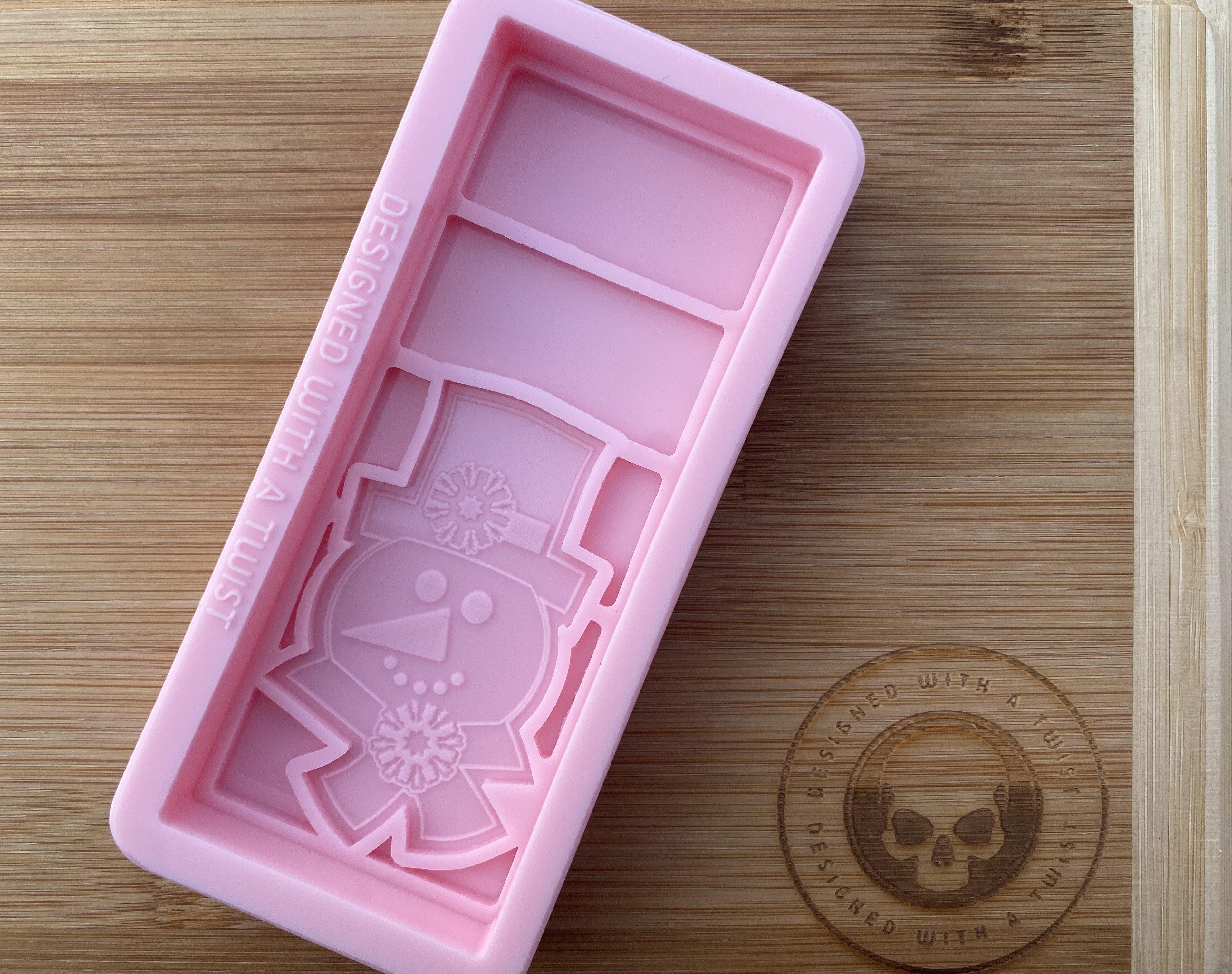 Snowman Snapbar Silicone Mold - Designed with a Twist - Top quality silicone molds made in the UK.