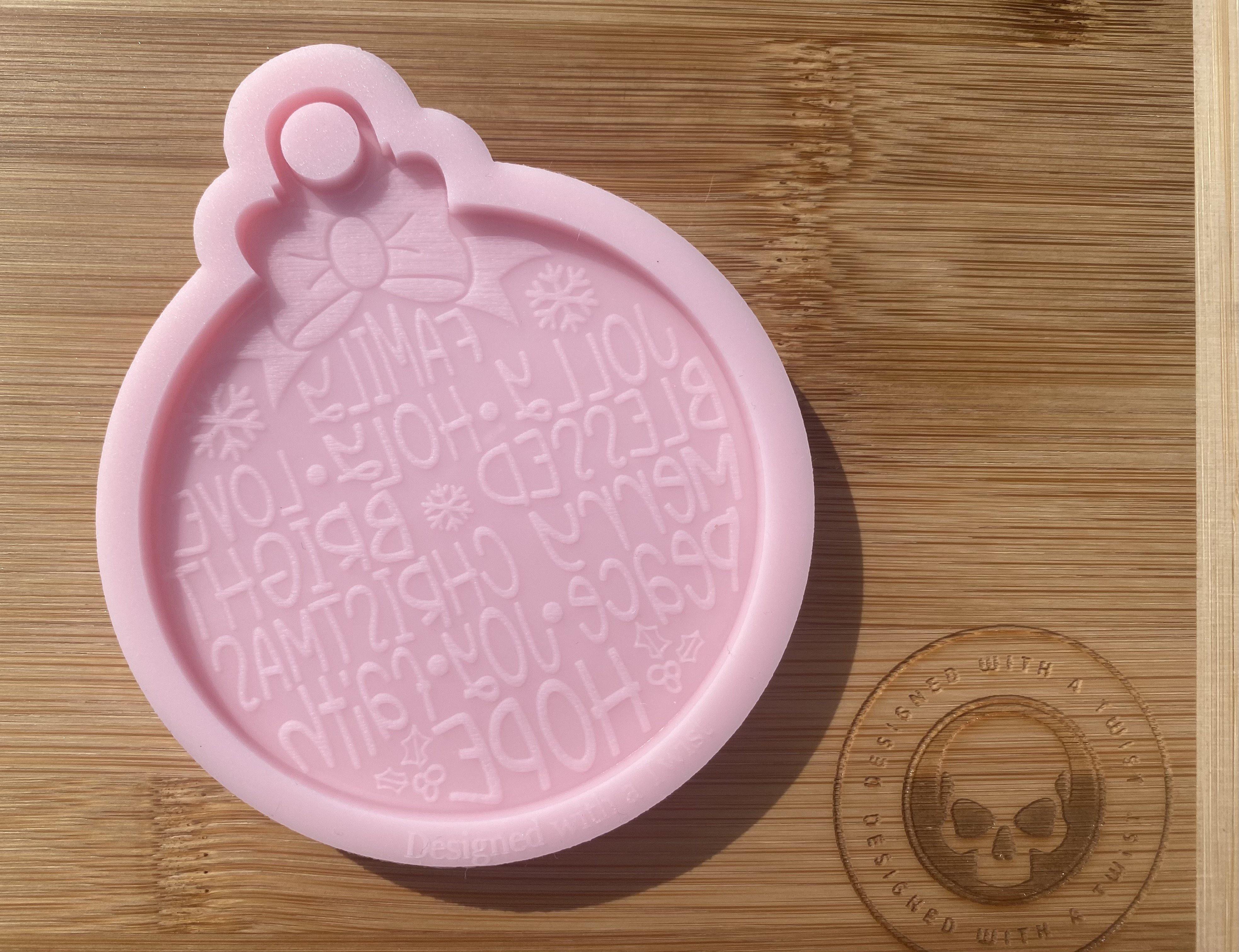Joy Christmas Bauble Silicone Mold - Designed with a Twist - Top quality silicone molds made in the UK.
