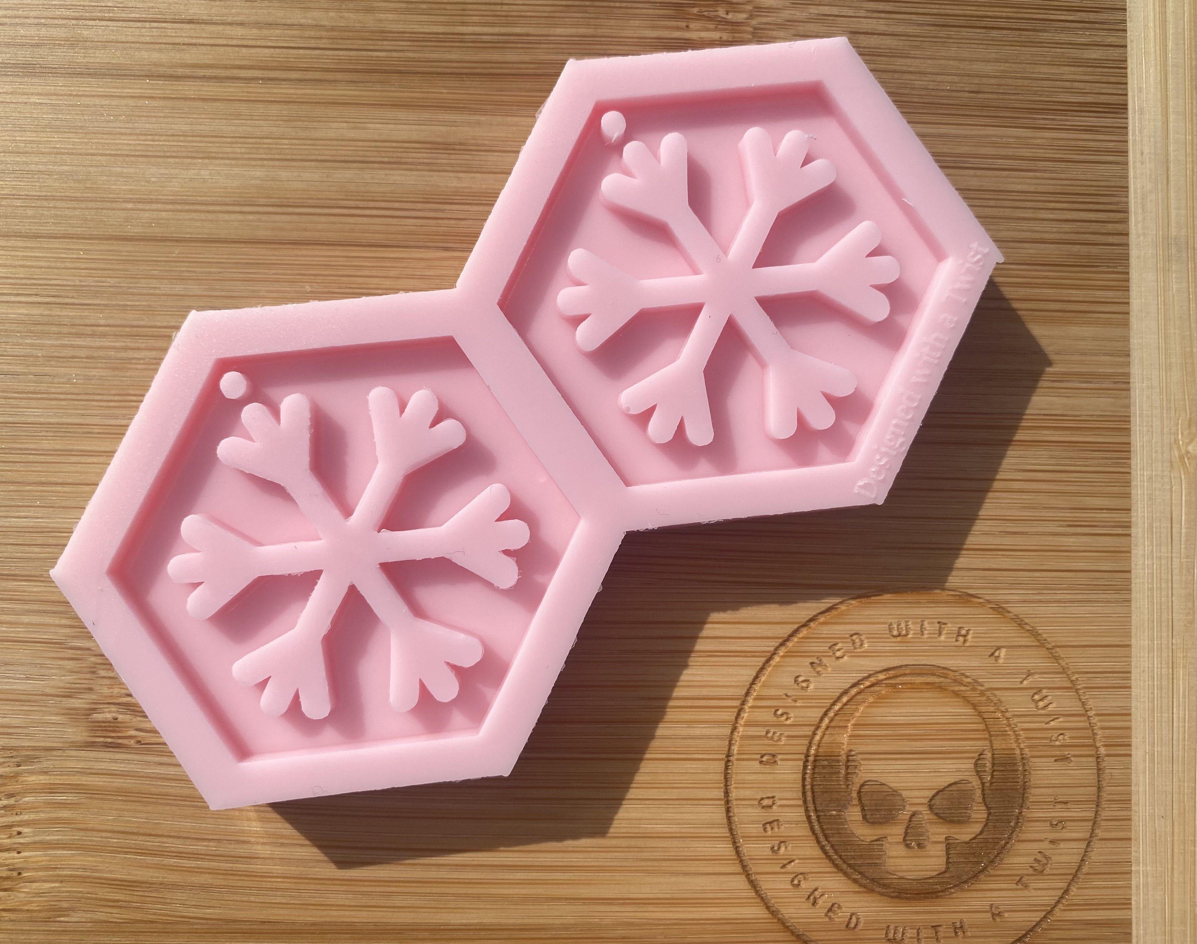 Snowflake Hexagon Earring Silicone Mold - Designed with a Twist - Top quality silicone molds made in the UK.