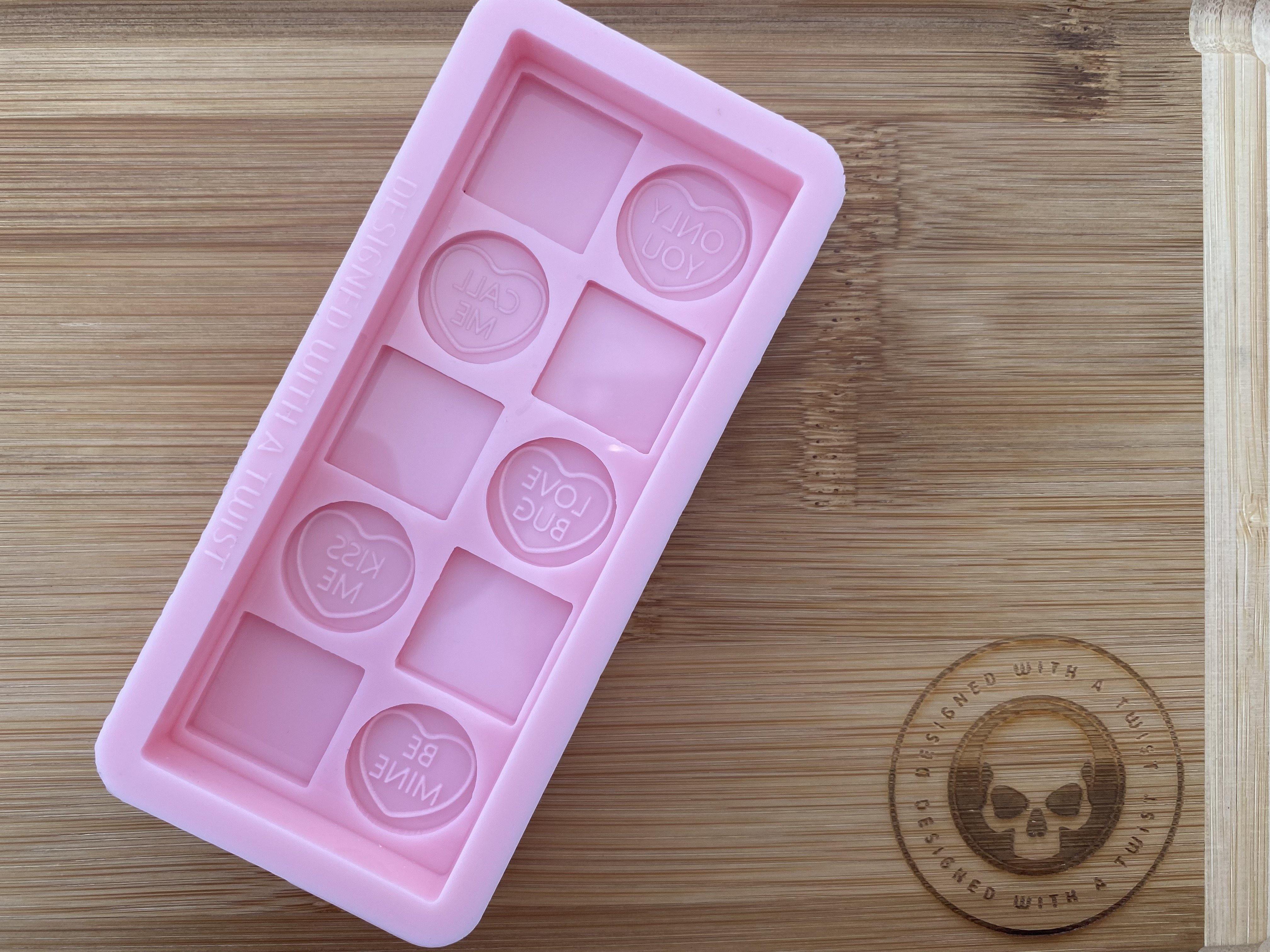 Love Heart Snapbar Silicone Mold - Designed with a Twist - Top quality silicone molds made in the UK.