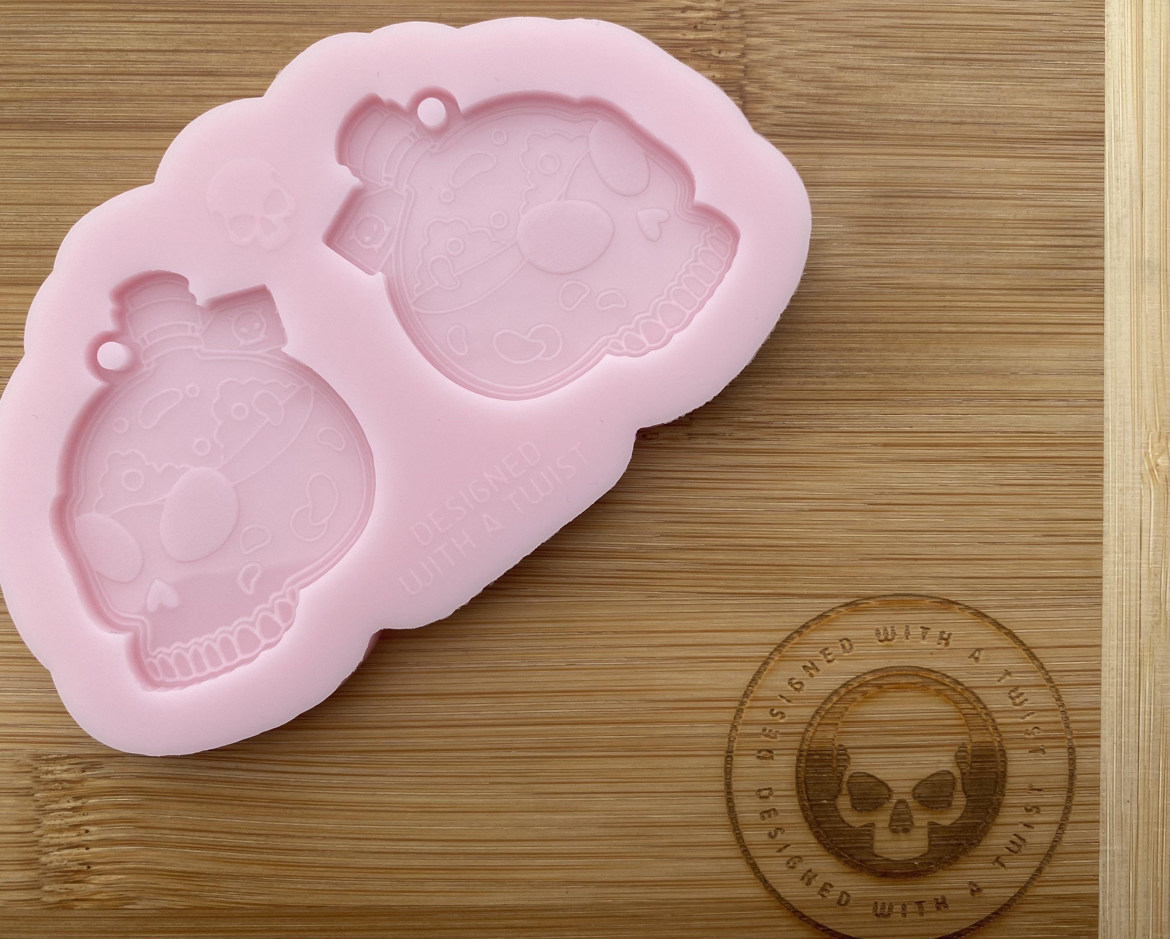 Death Potion Earring Silicone Mold - Designed with a Twist - Top quality silicone molds made in the UK.
