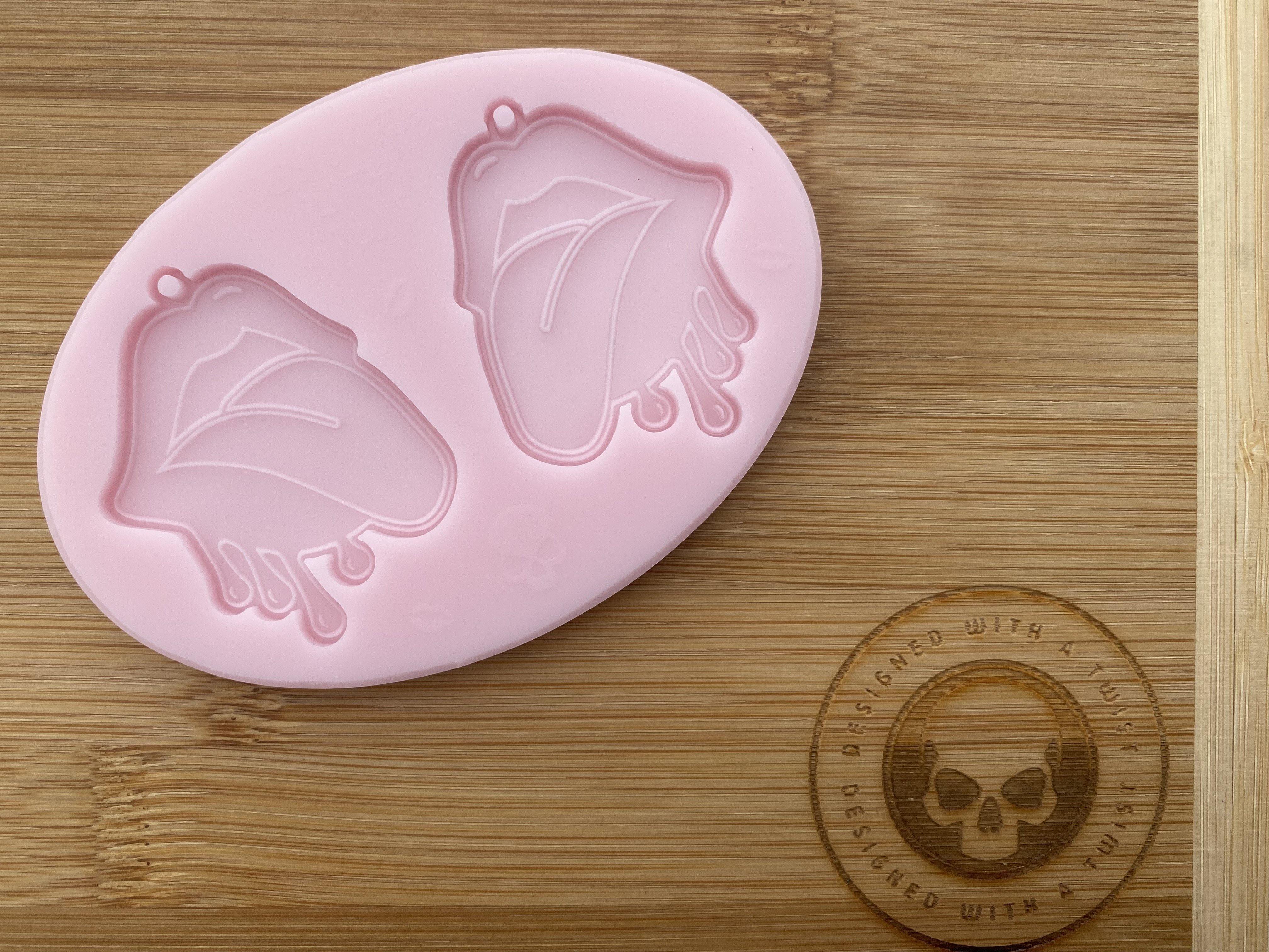 Dripping Lips Earring Silicone Mold - Designed with a Twist - Top quality silicone molds made in the UK.
