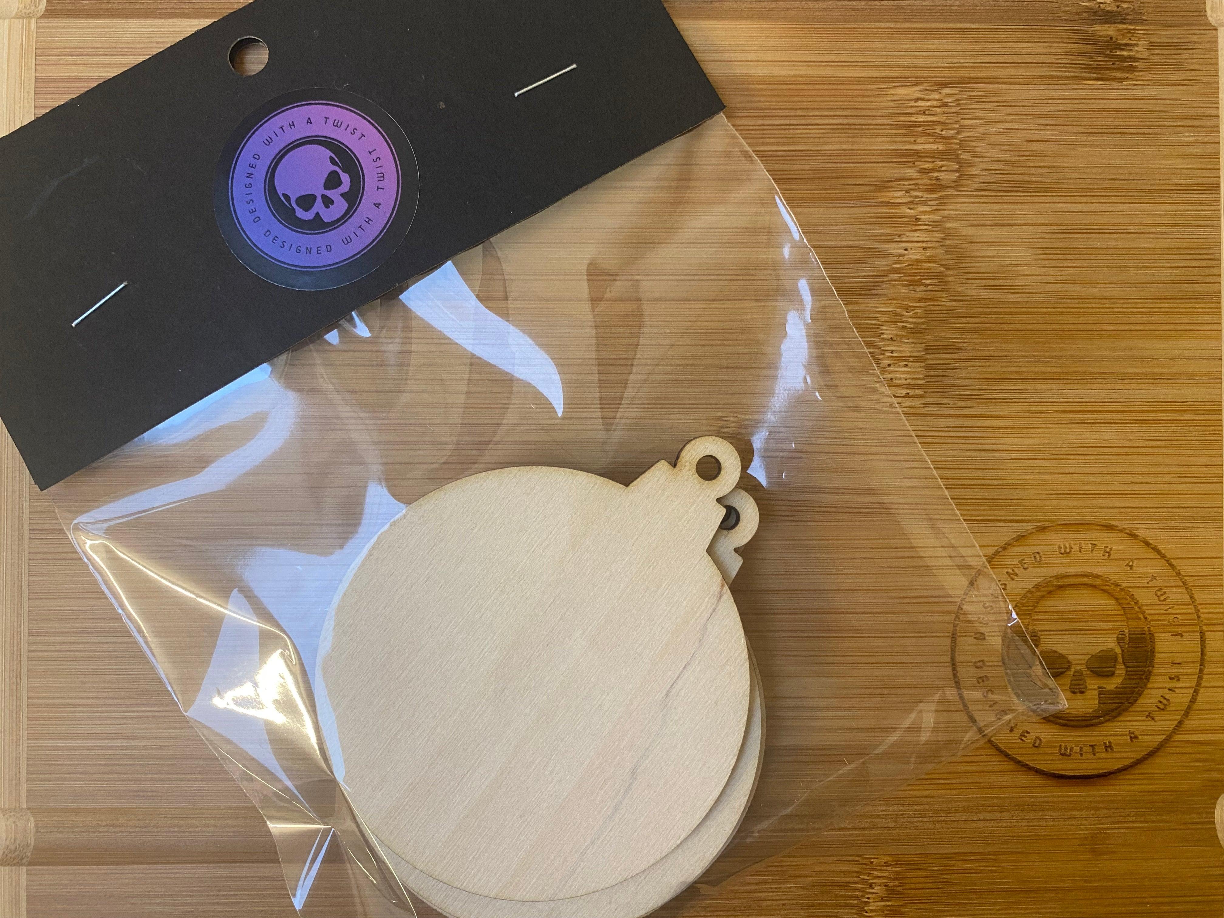 Wooden Bauble Blanks - Designed with a Twist - Top quality silicone molds made in the UK.