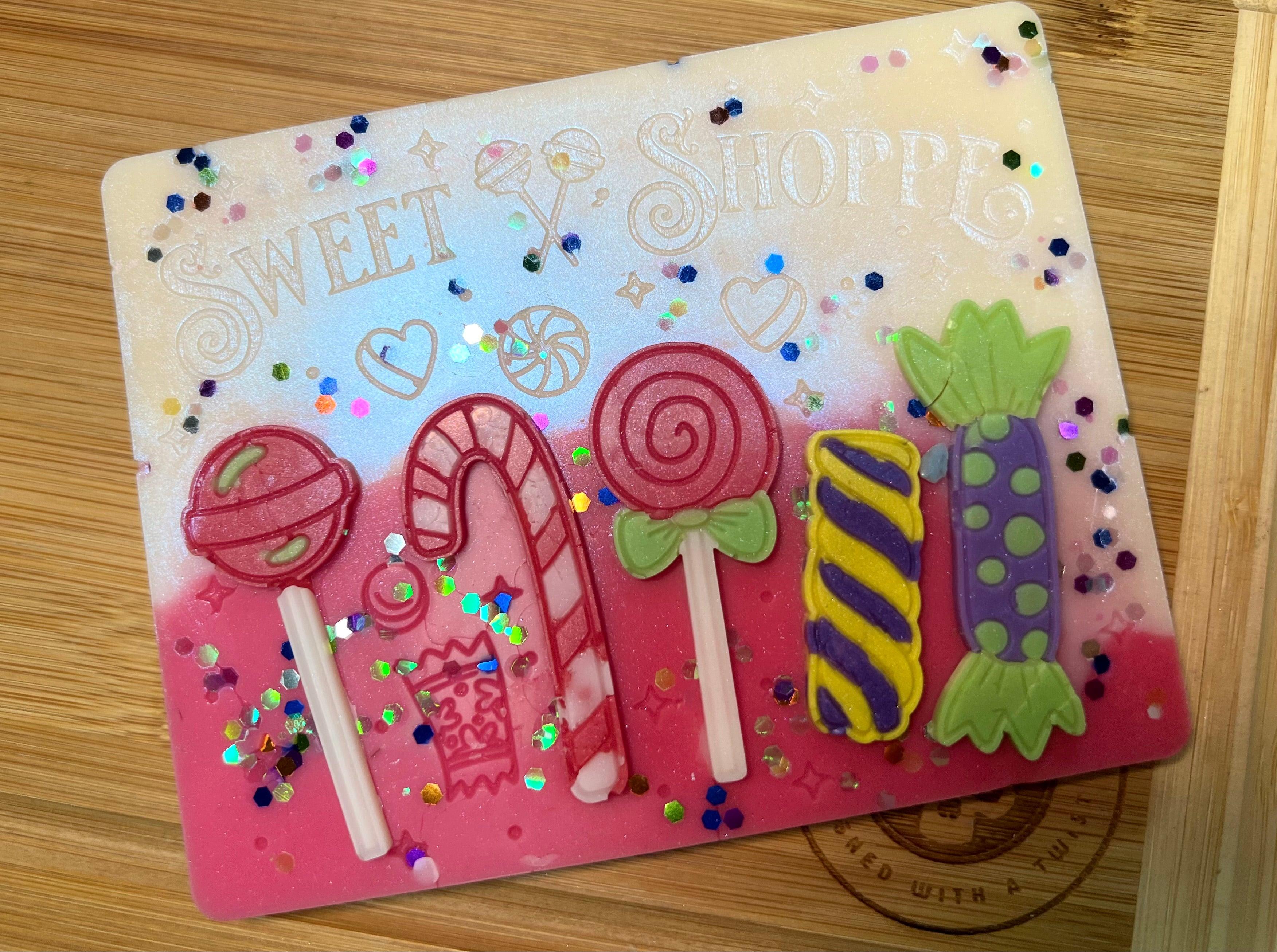 Sweet Shoppe Slab Silicone Mold - Designed with a Twist - Top quality silicone molds made in the UK.