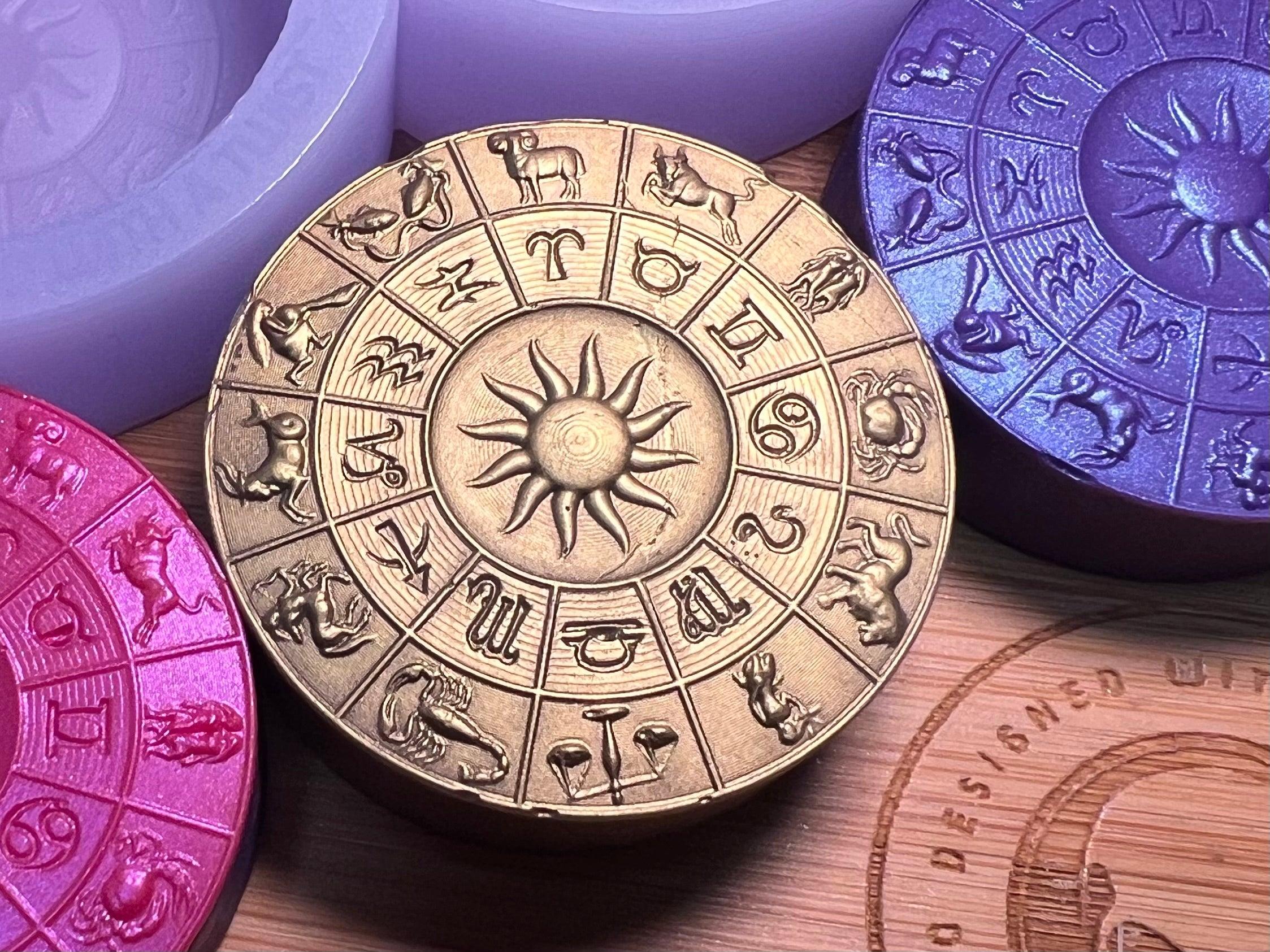 Zodiac Wheel Wax Melt Silicone Mold - Designed with a Twist - Top quality silicone molds made in the UK.