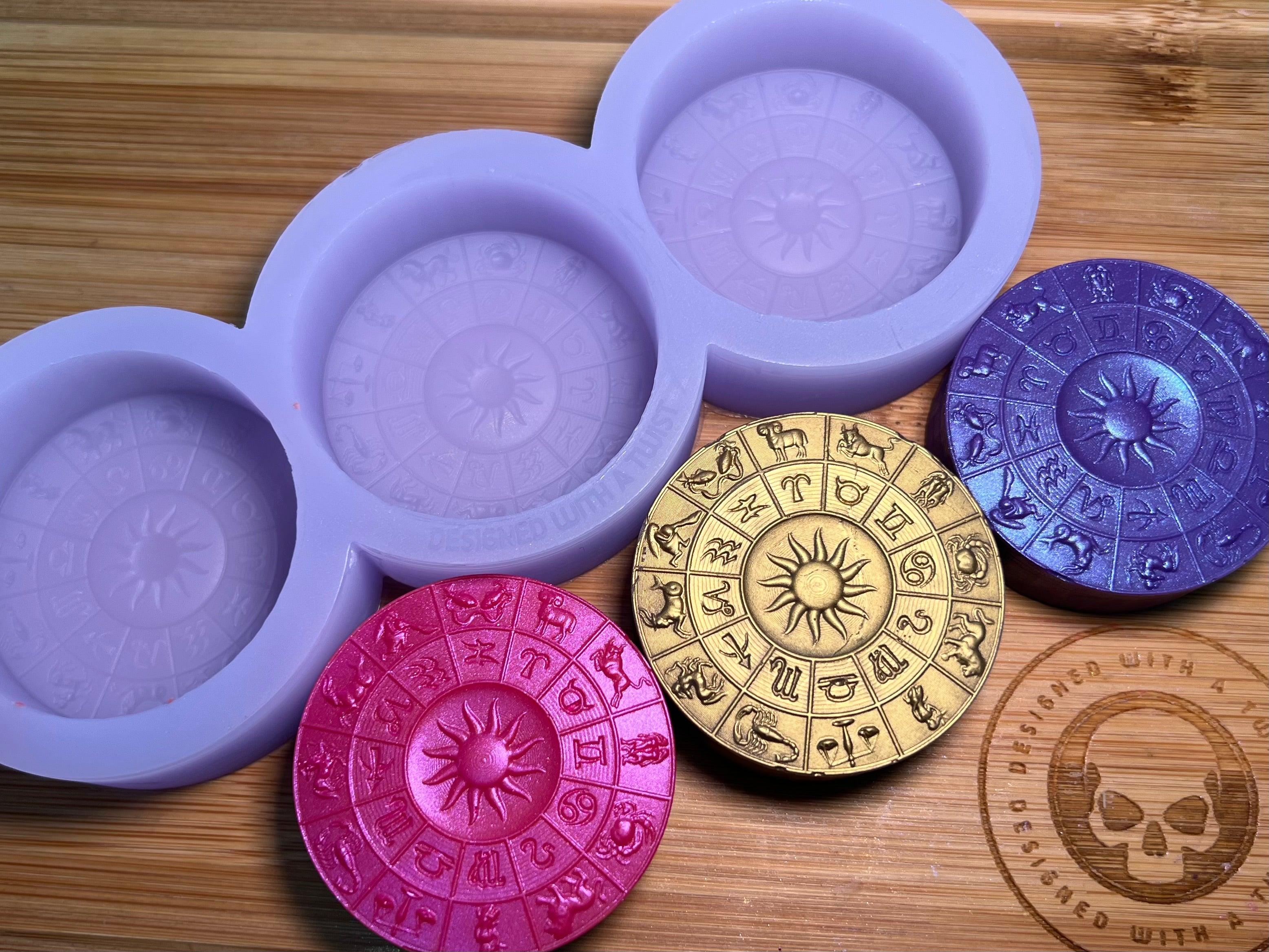 Zodiac Wheel Wax Melt Silicone Mold - Designed with a Twist - Top quality silicone molds made in the UK.