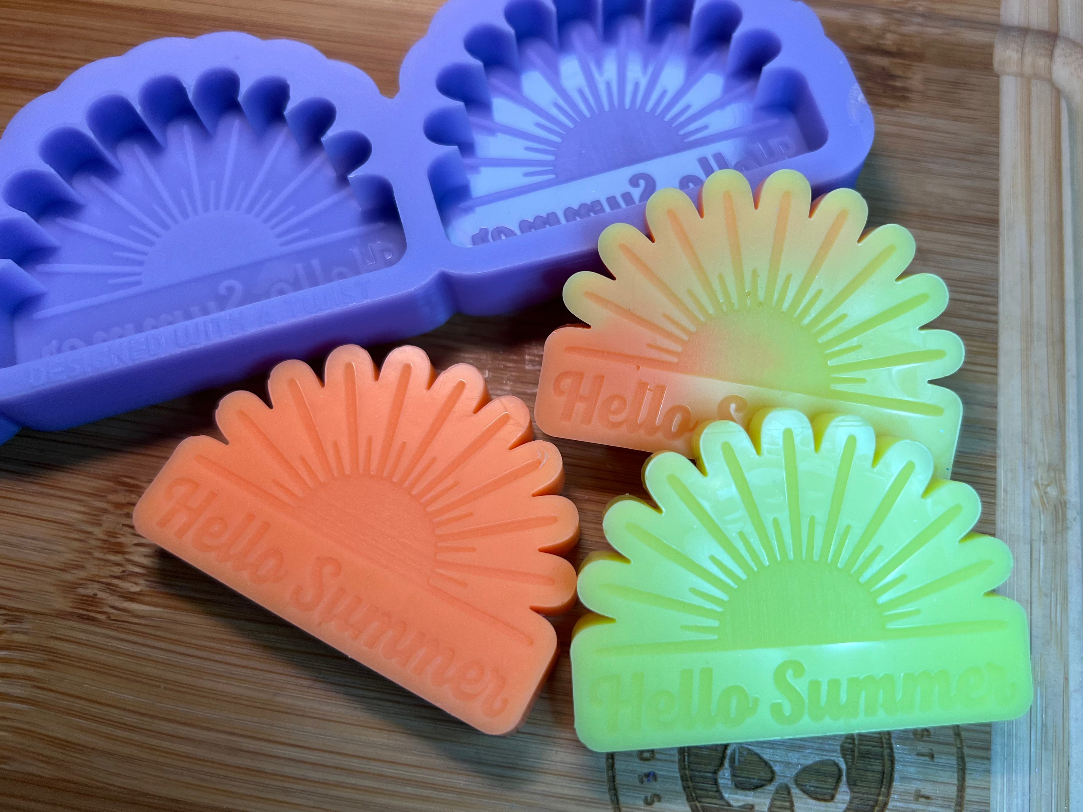 Hello Summer Silicone Mold - Designed with a Twist - Top quality silicone molds made in the UK.